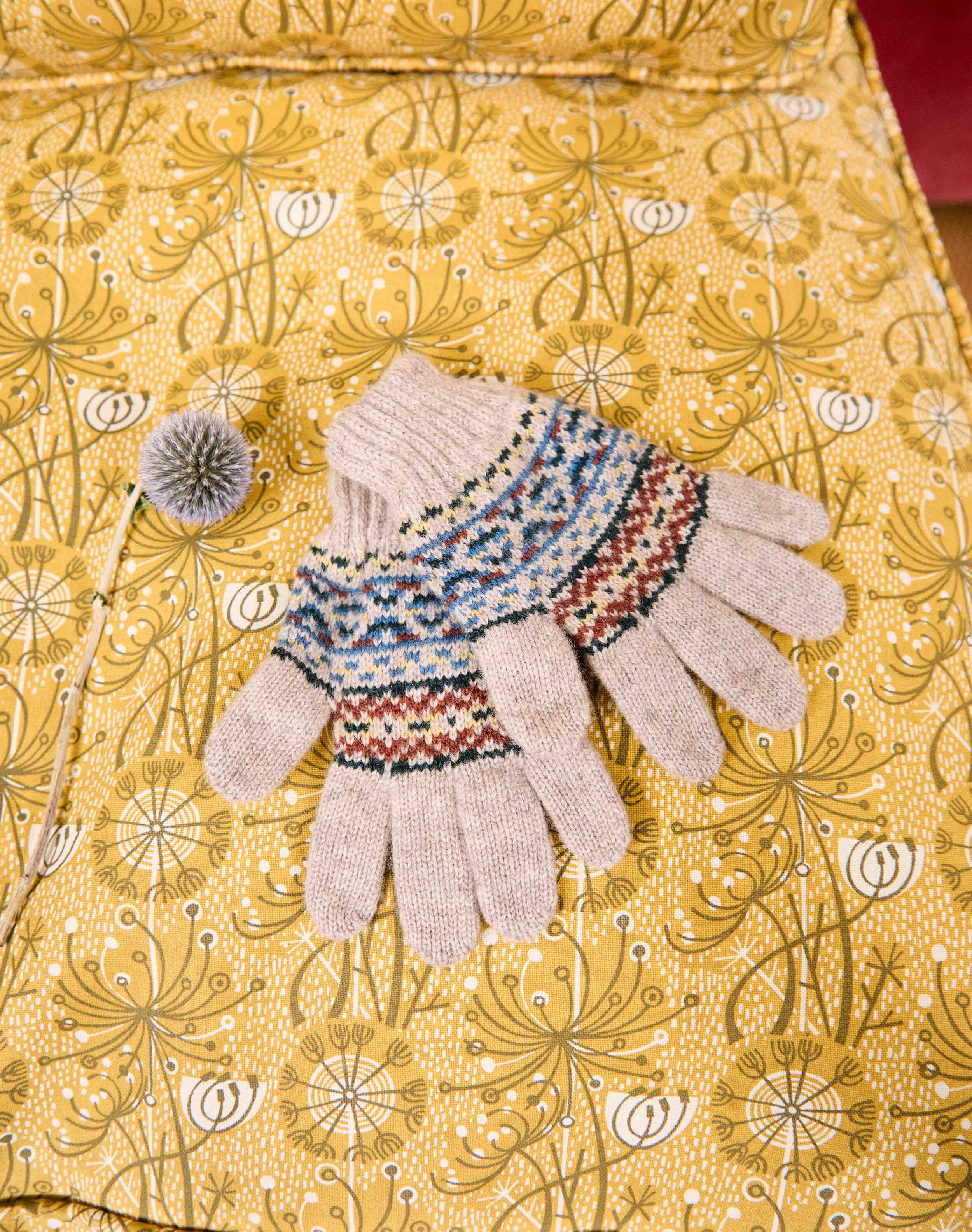 Cashmere Ditsy Fair Isle Gloves