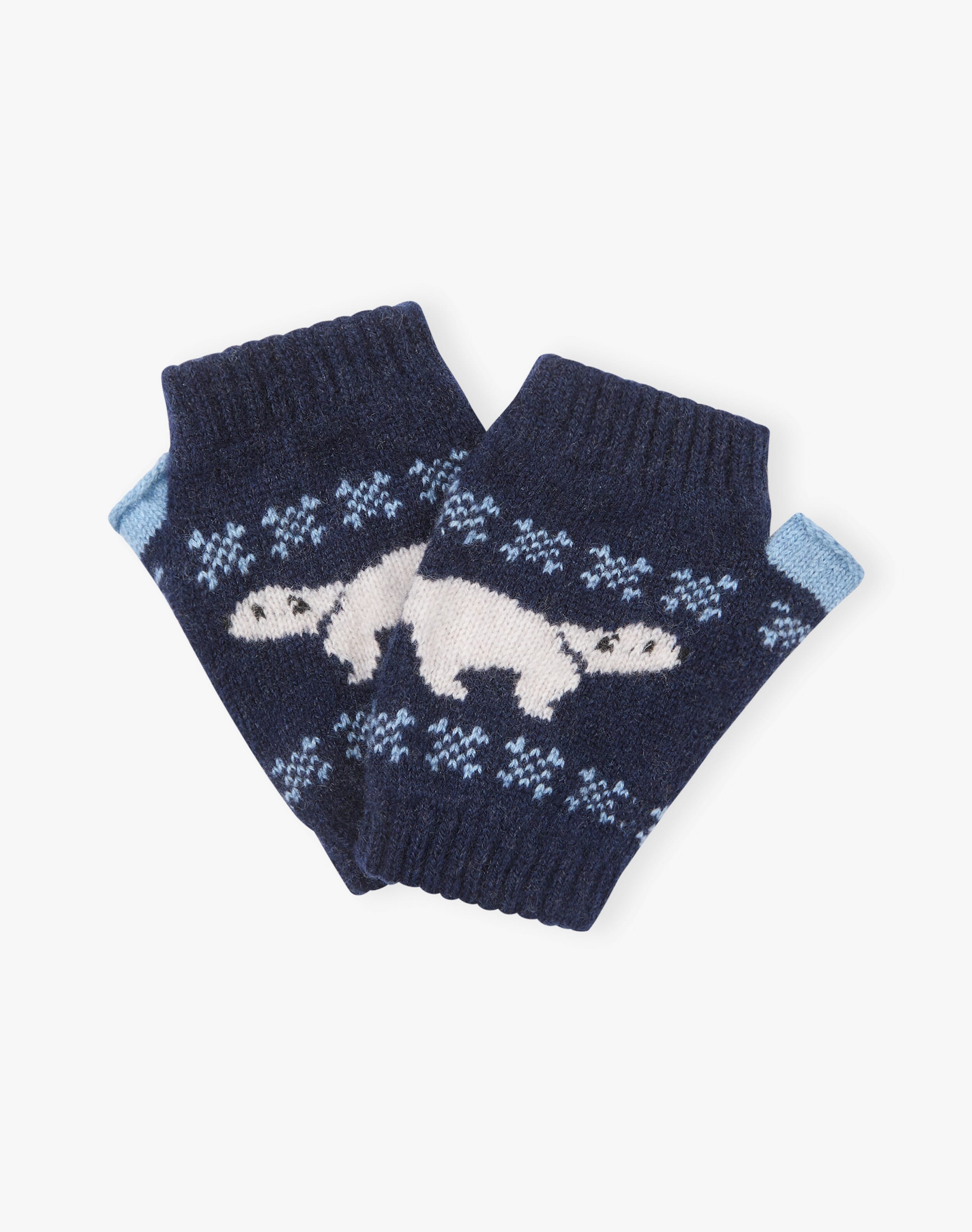 Cashmere Polar Bear Wristwarmers