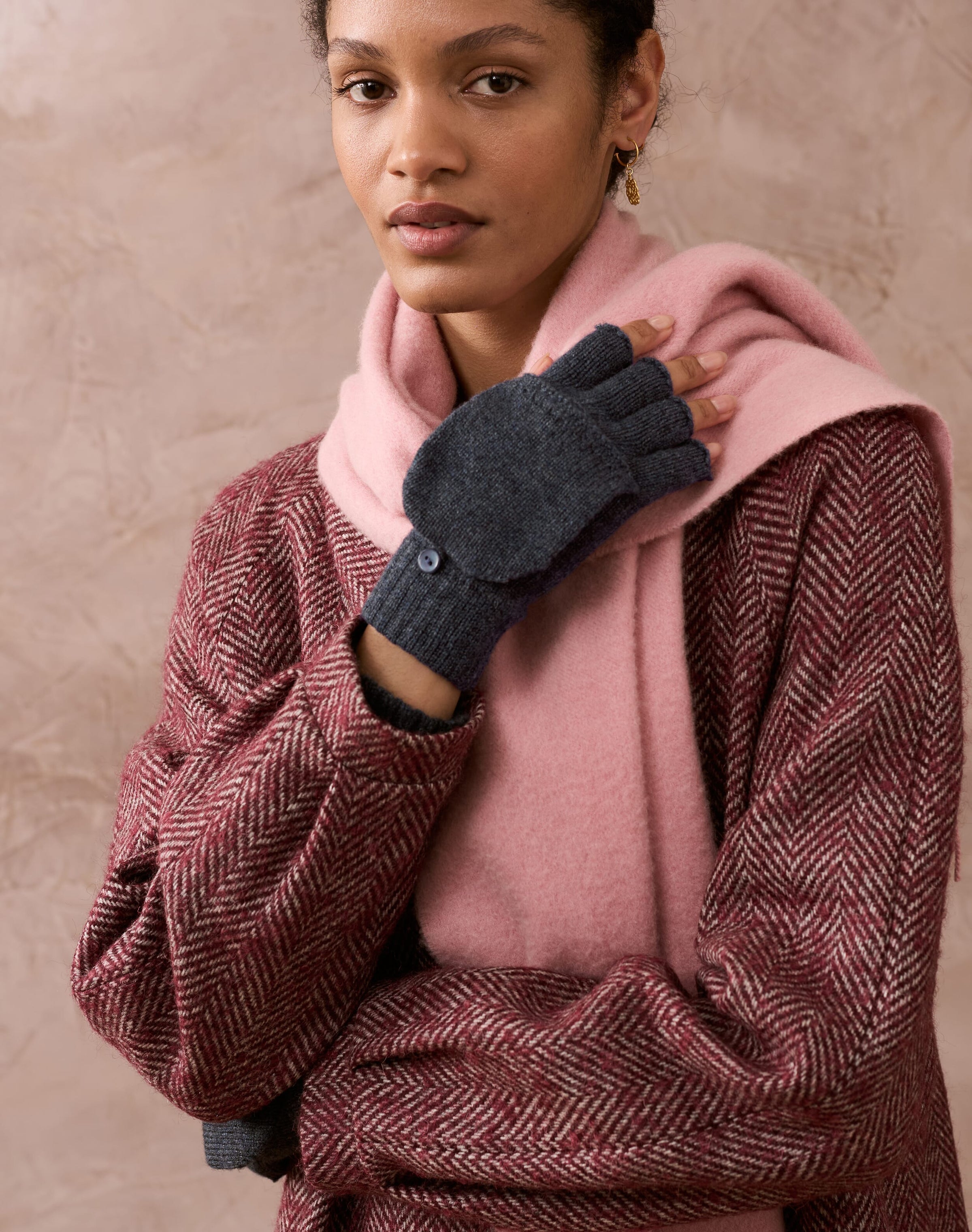 Women's Cashmere Flap Mittens