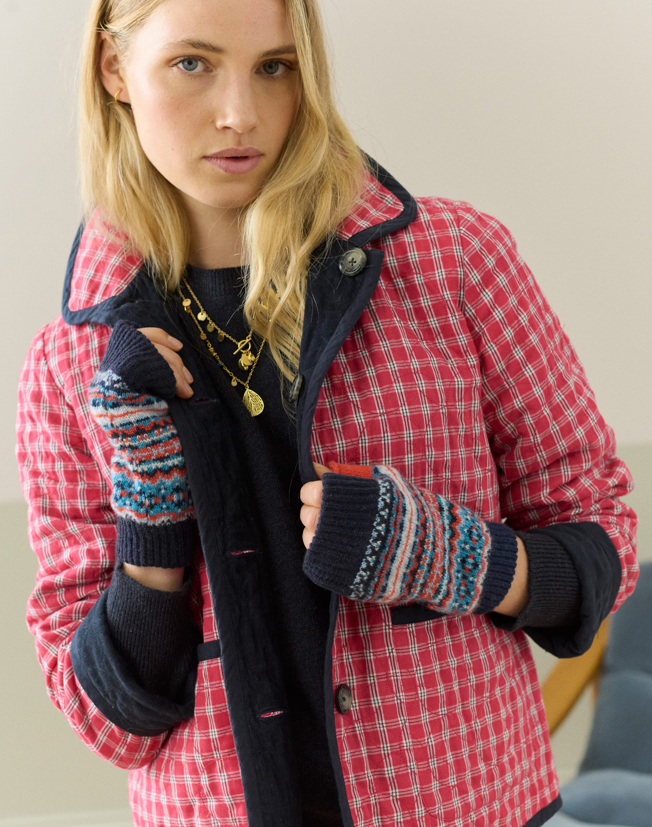 Women's Cashmere Fair Isle Wristwarmers