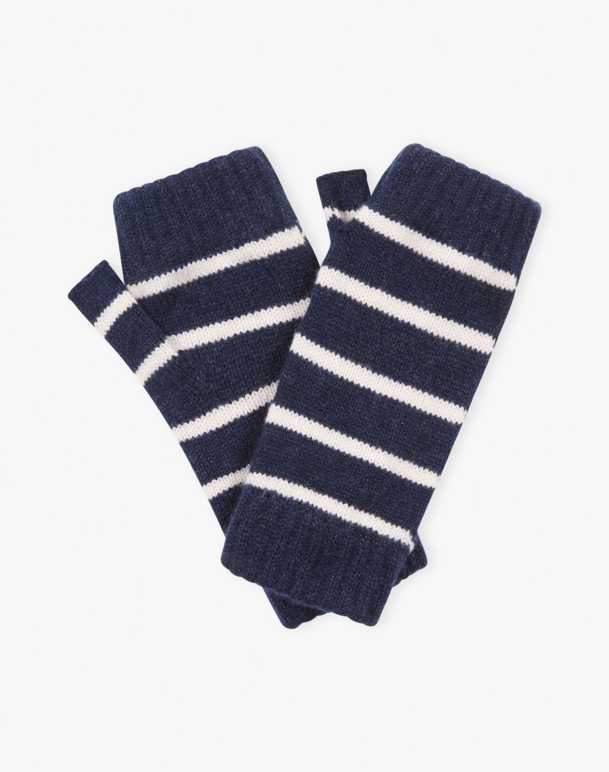 Cashmere Breton Stripe Wristwarmers