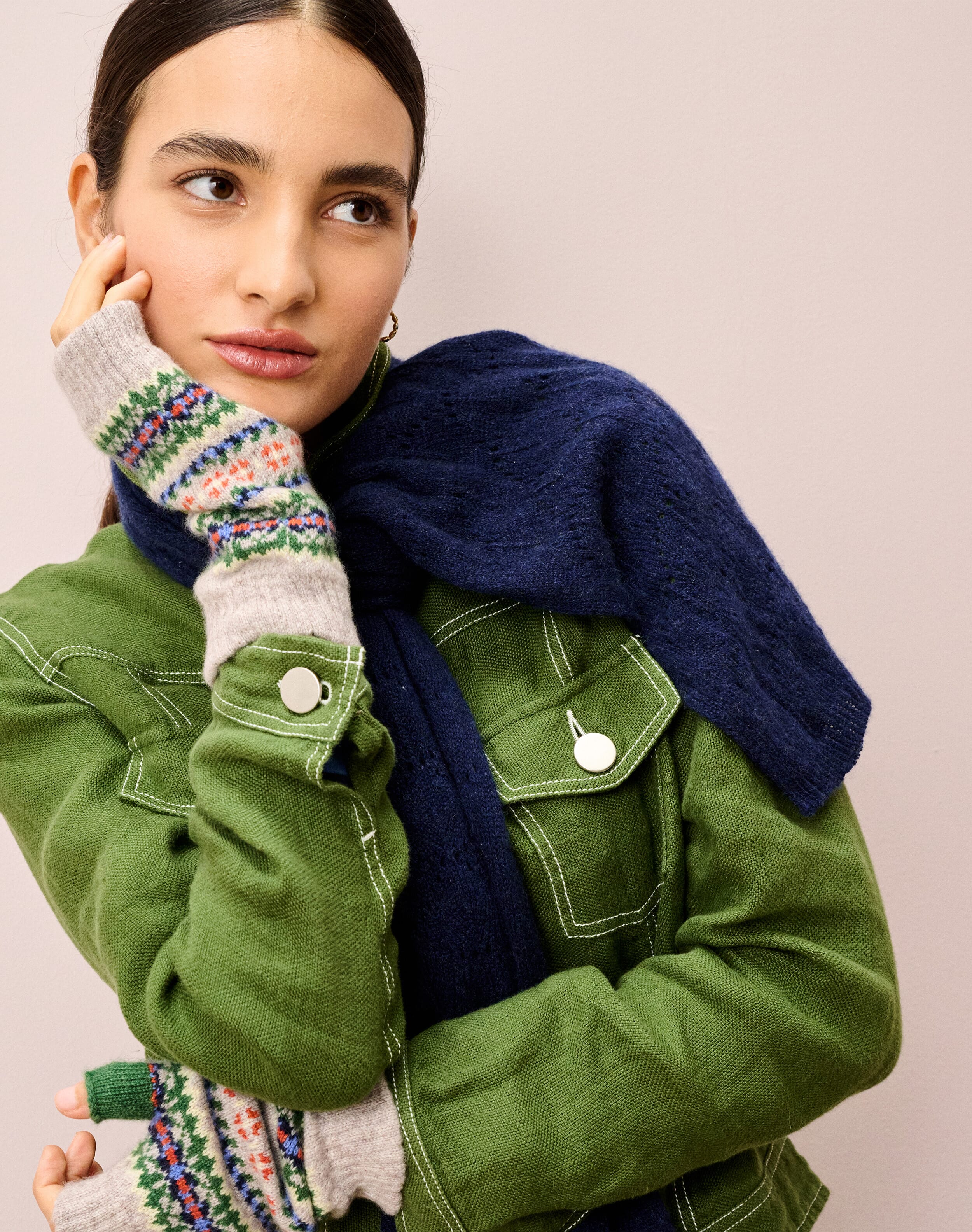 Women's Cashmere Folk Wristwarmers