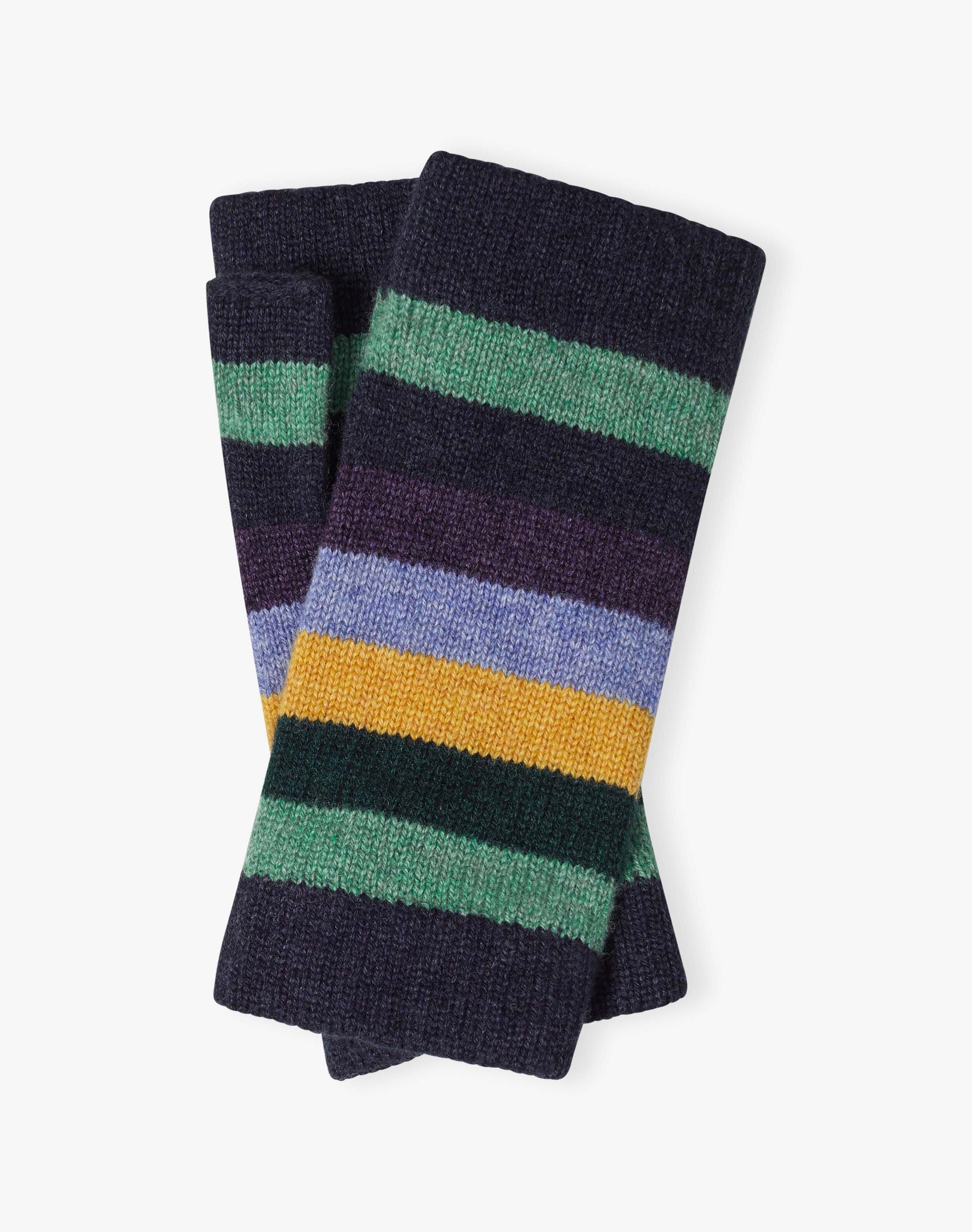 Women's Cashmere Stripe Wristwarmers