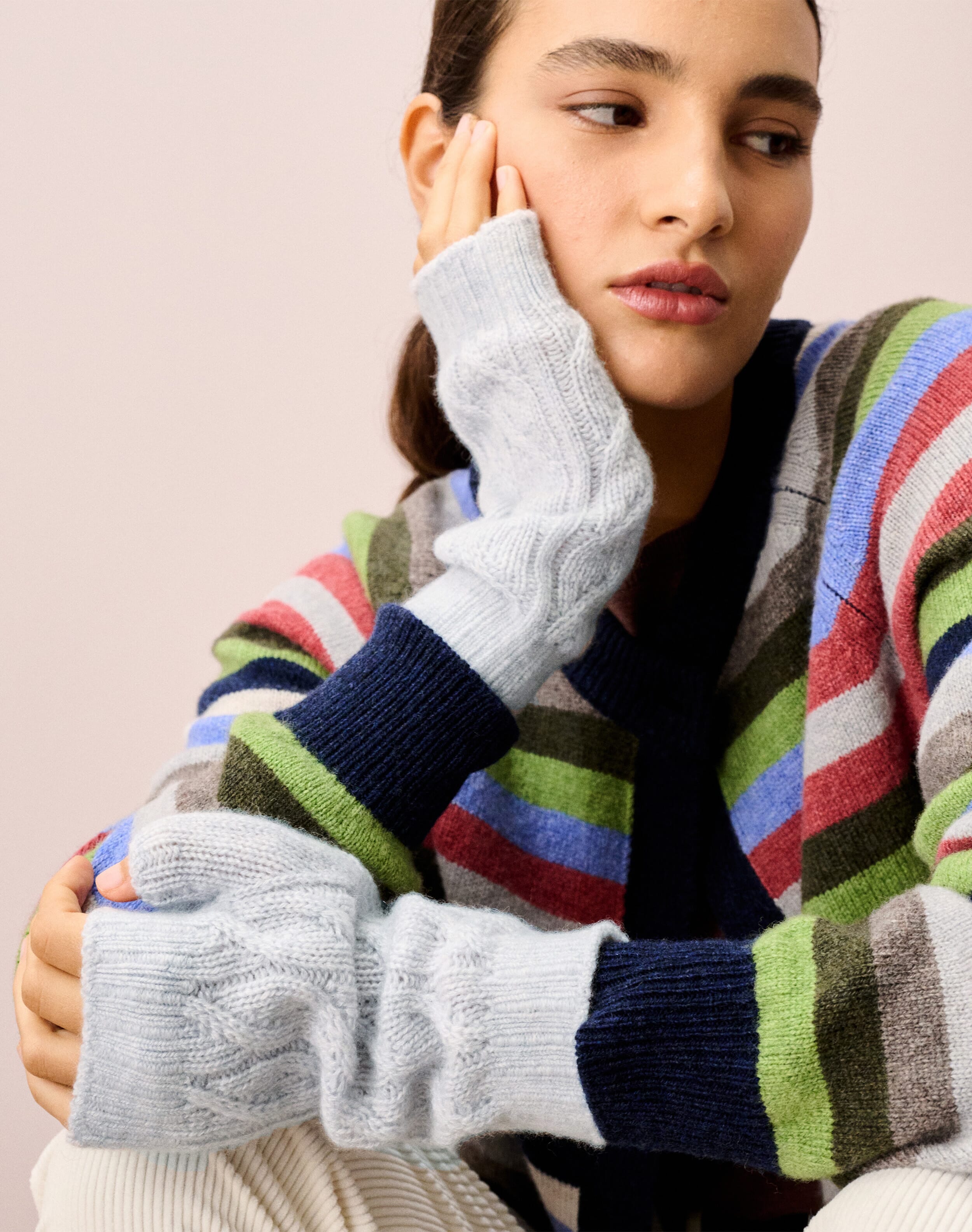 Women's Cashmere Cable Wristwarmers