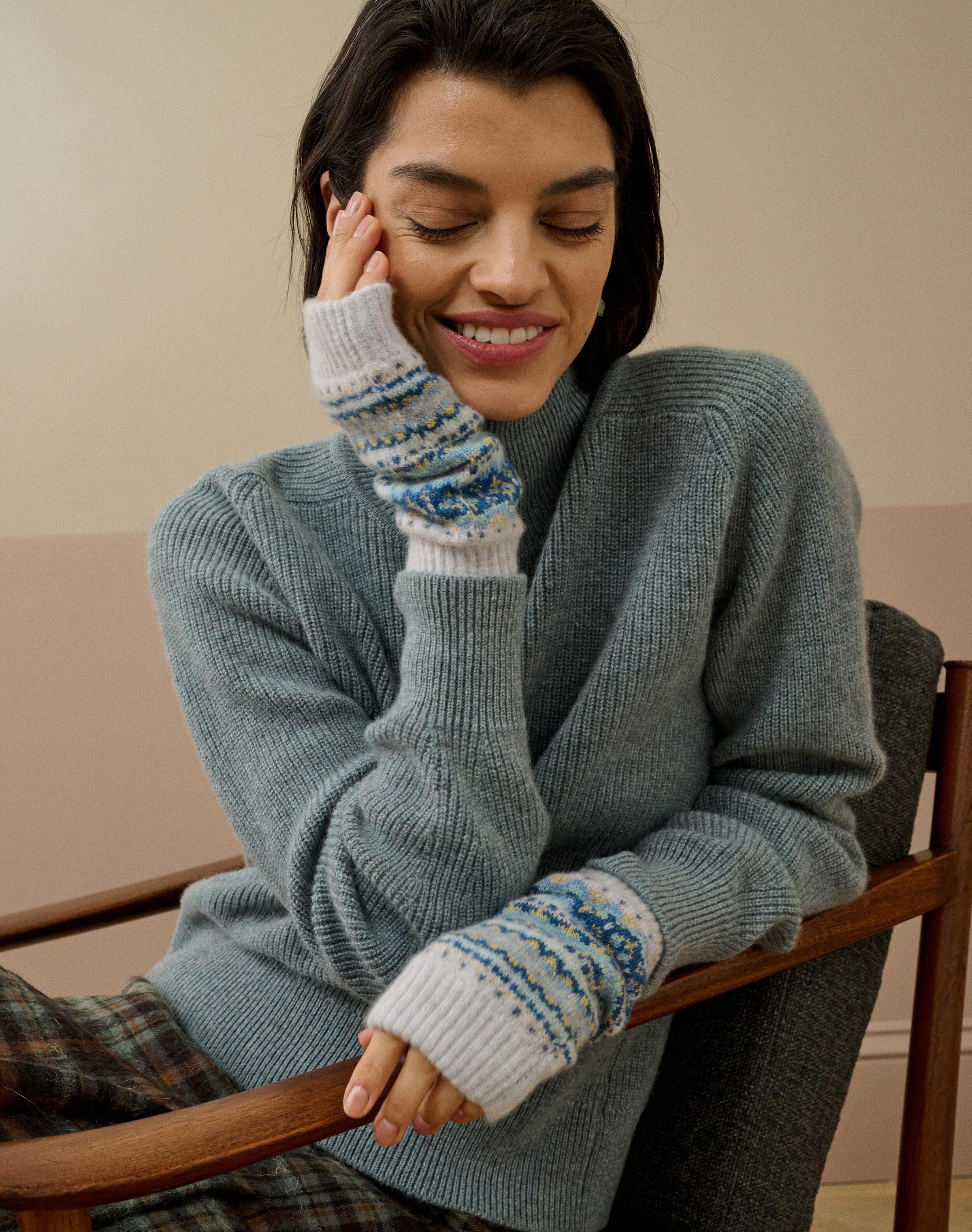 Women's Cashmere Fair Isle Wristwarmers