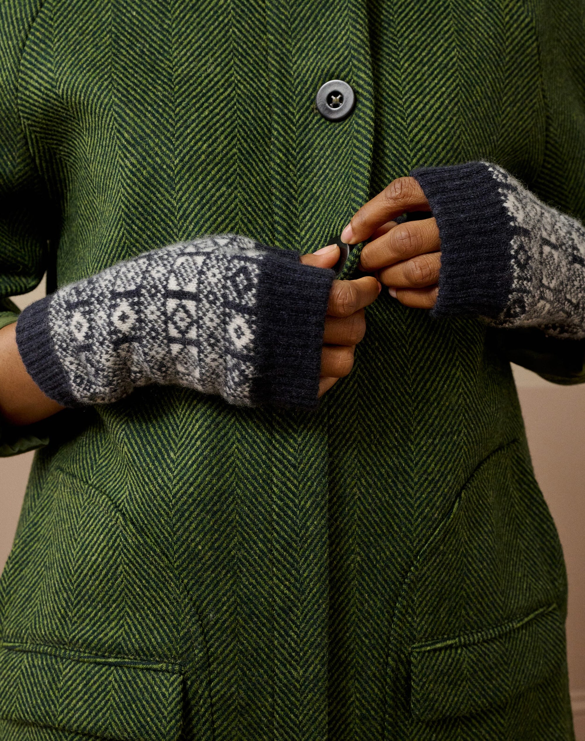 Women's Cashmere Graphic Wristwarmers