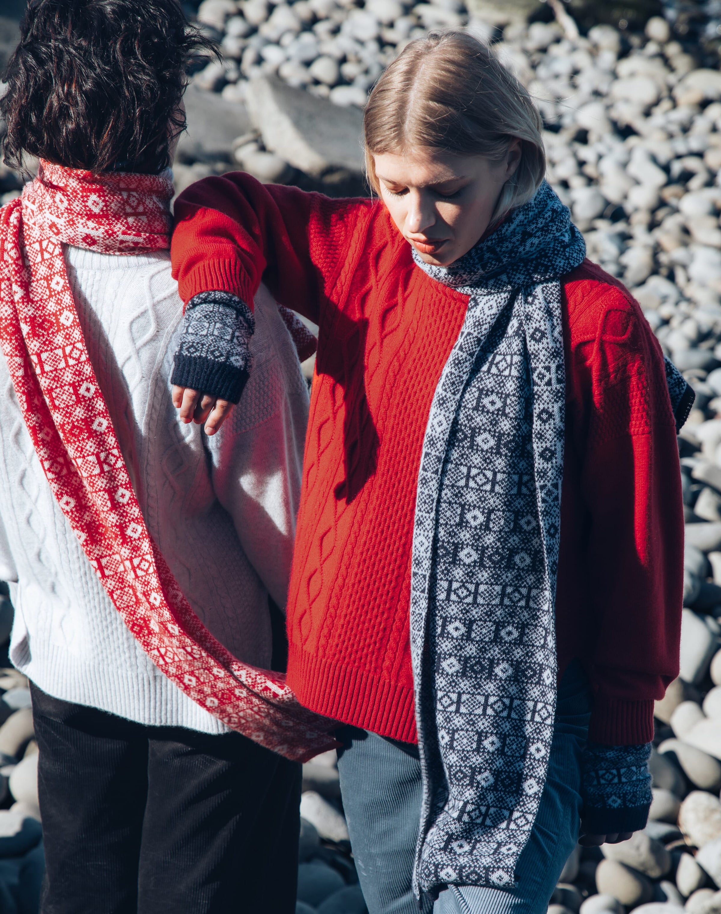 Women's Cashmere Graphic Wristwarmers