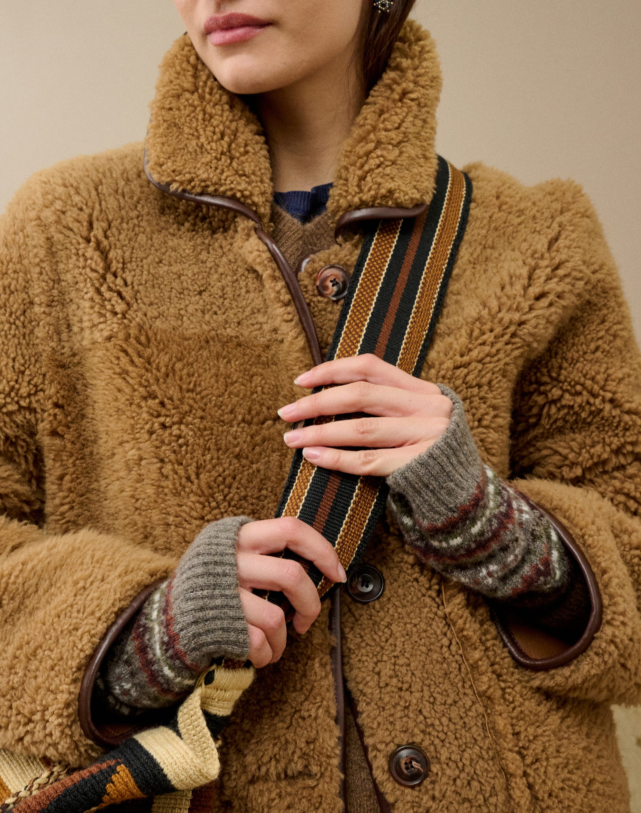 Women's Cashmere Folk Wristwarmers