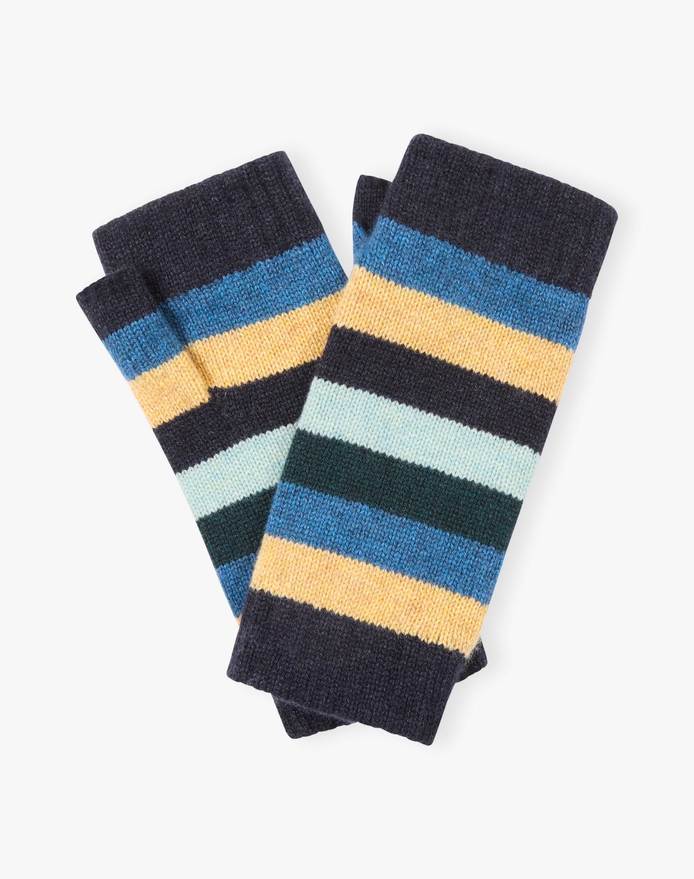 Women's Cashmere Stripe Wristwarmers