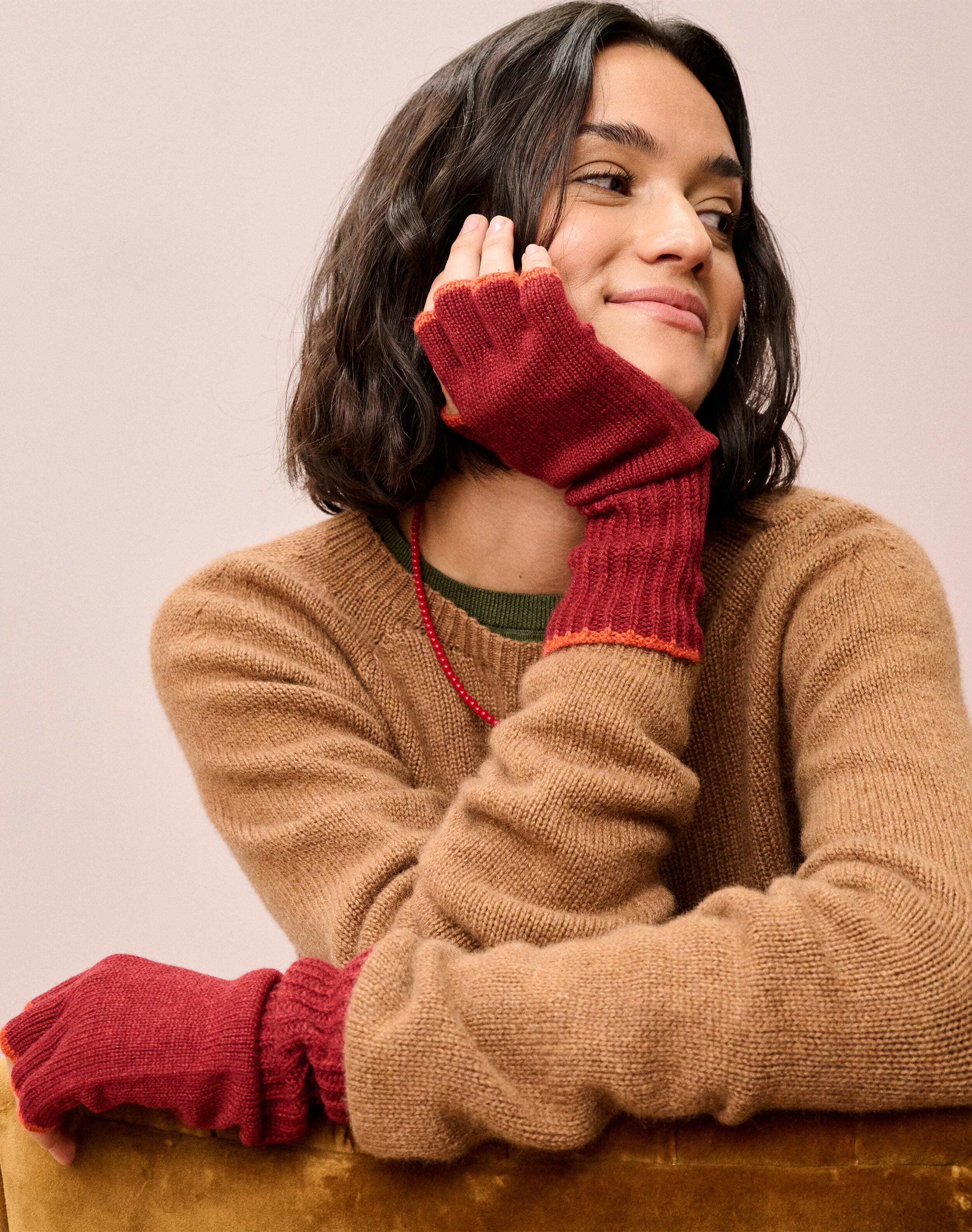 Women's Cashmere Fingerless Gloves