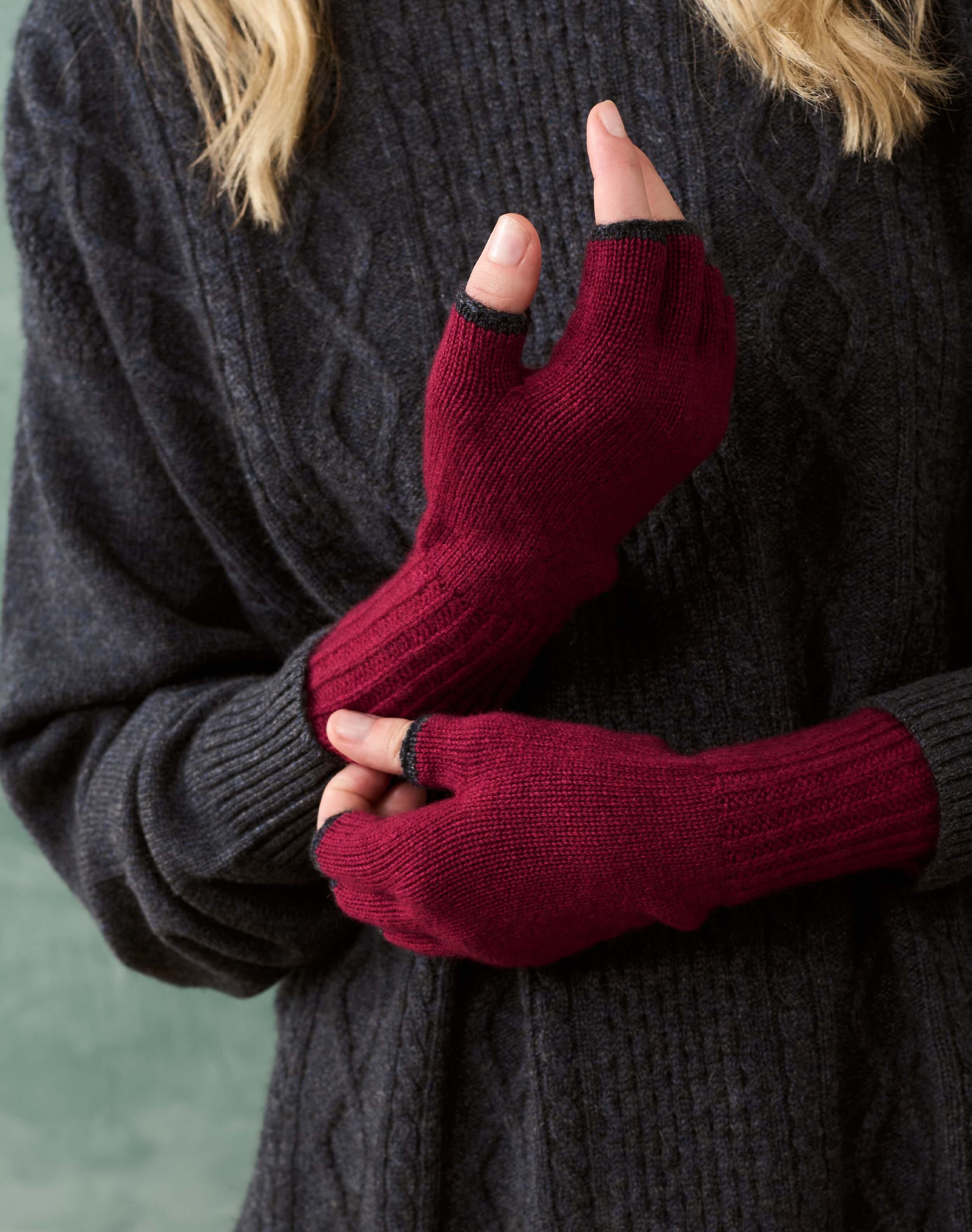 Women's Cashmere Fingerless Gloves