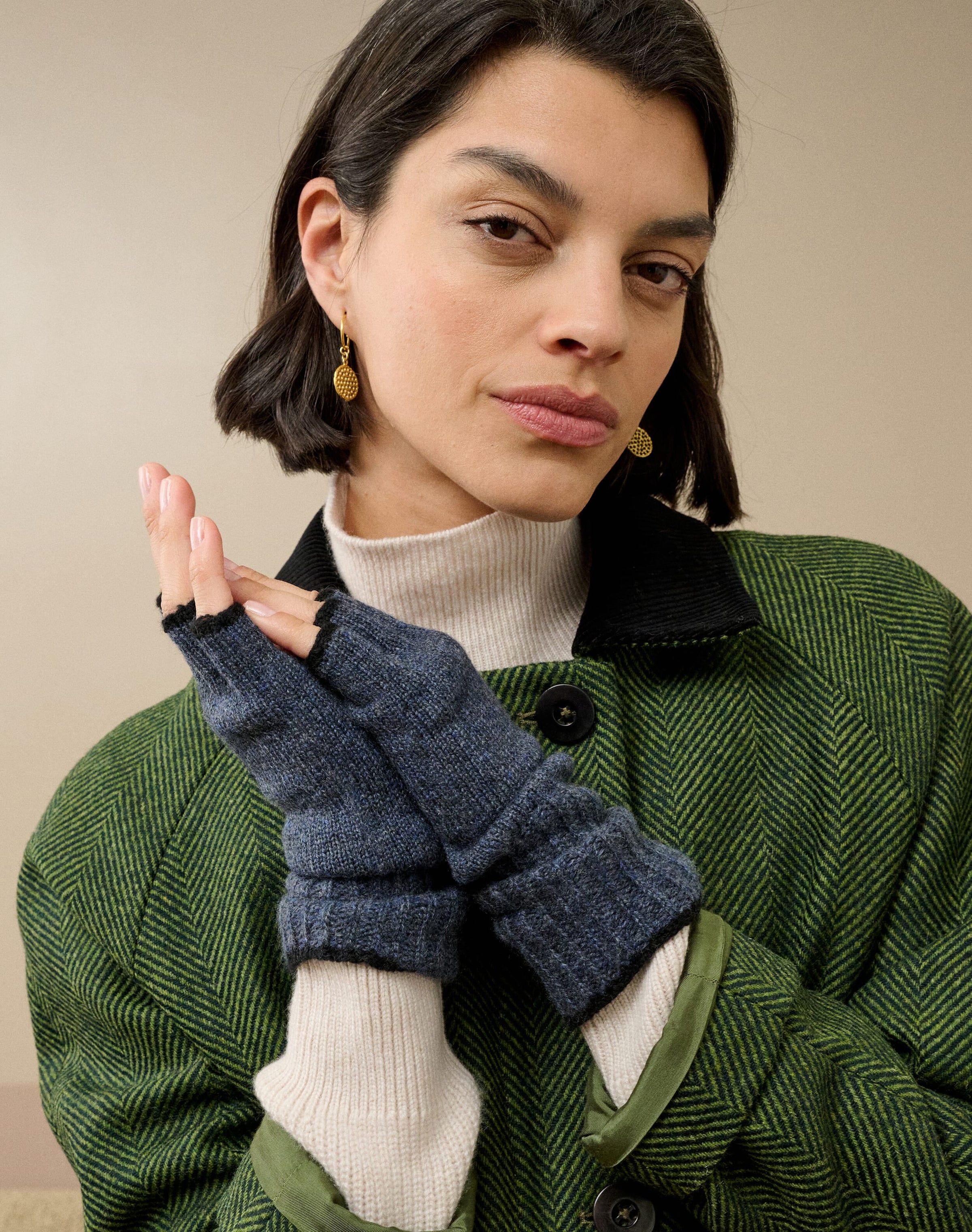 Women's Cashmere Fingerless Gloves