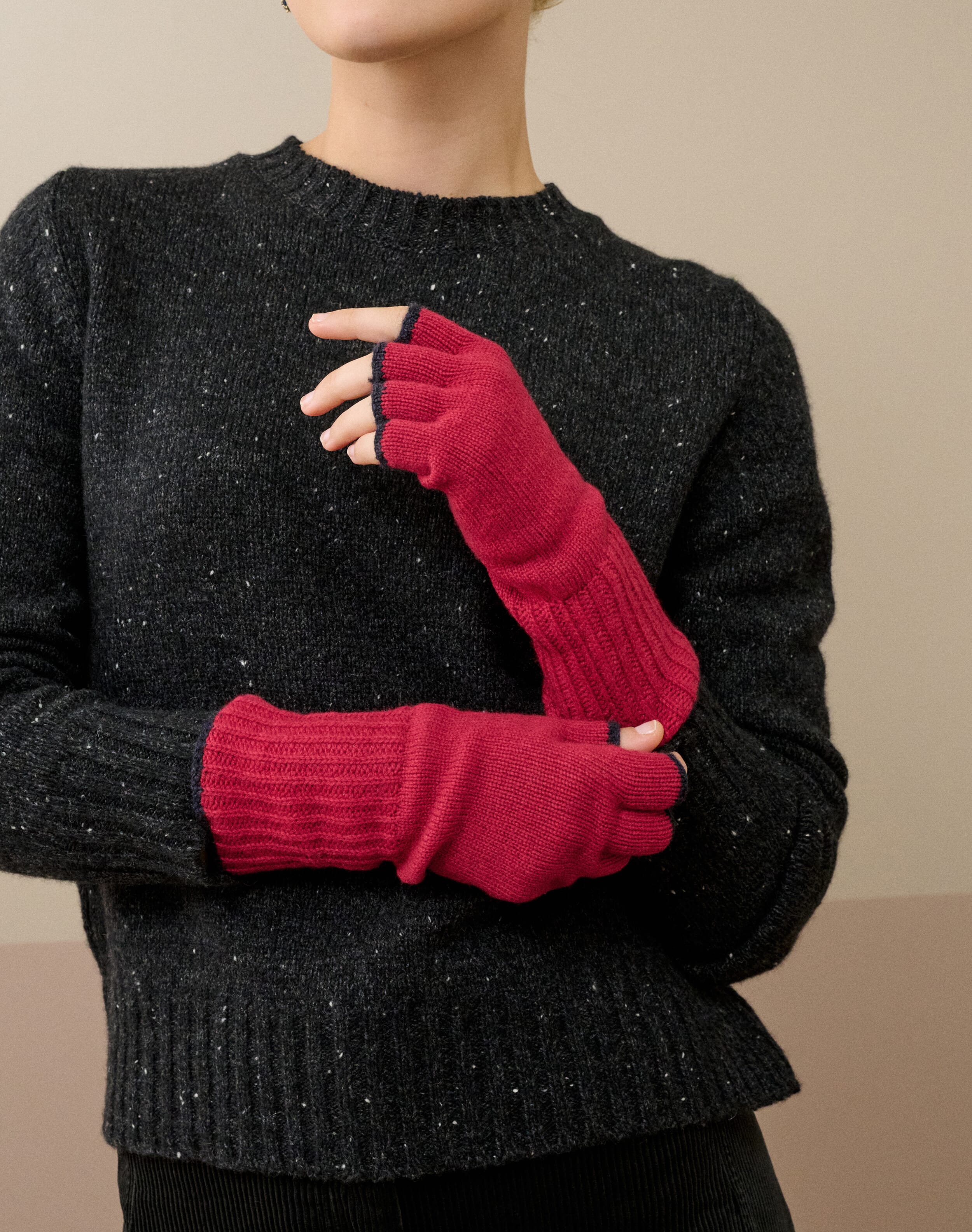 Women's Cashmere Fingerless Gloves