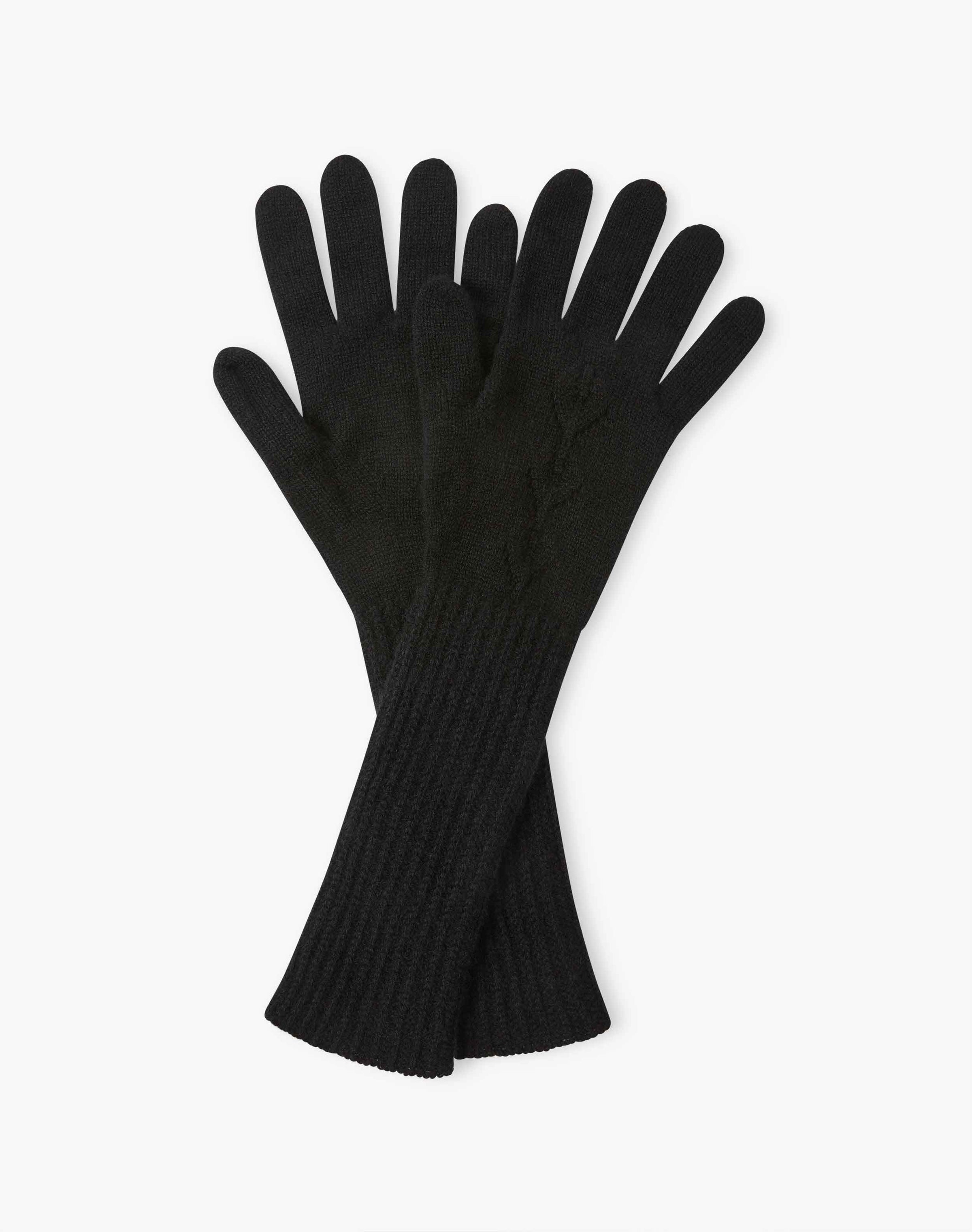Women's Cashmere Long Pointelle Gloves