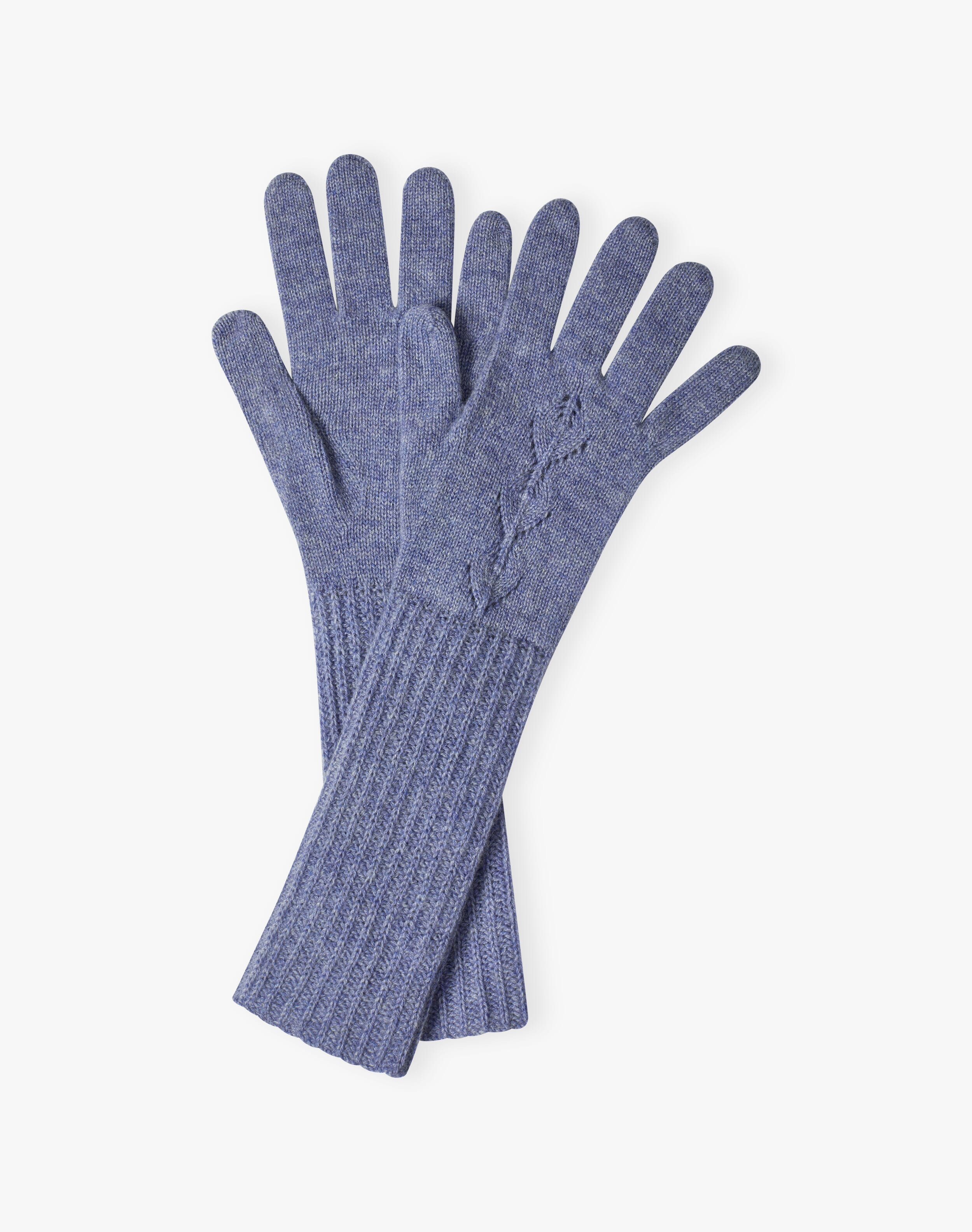Women's Cashmere Long Pointelle Gloves