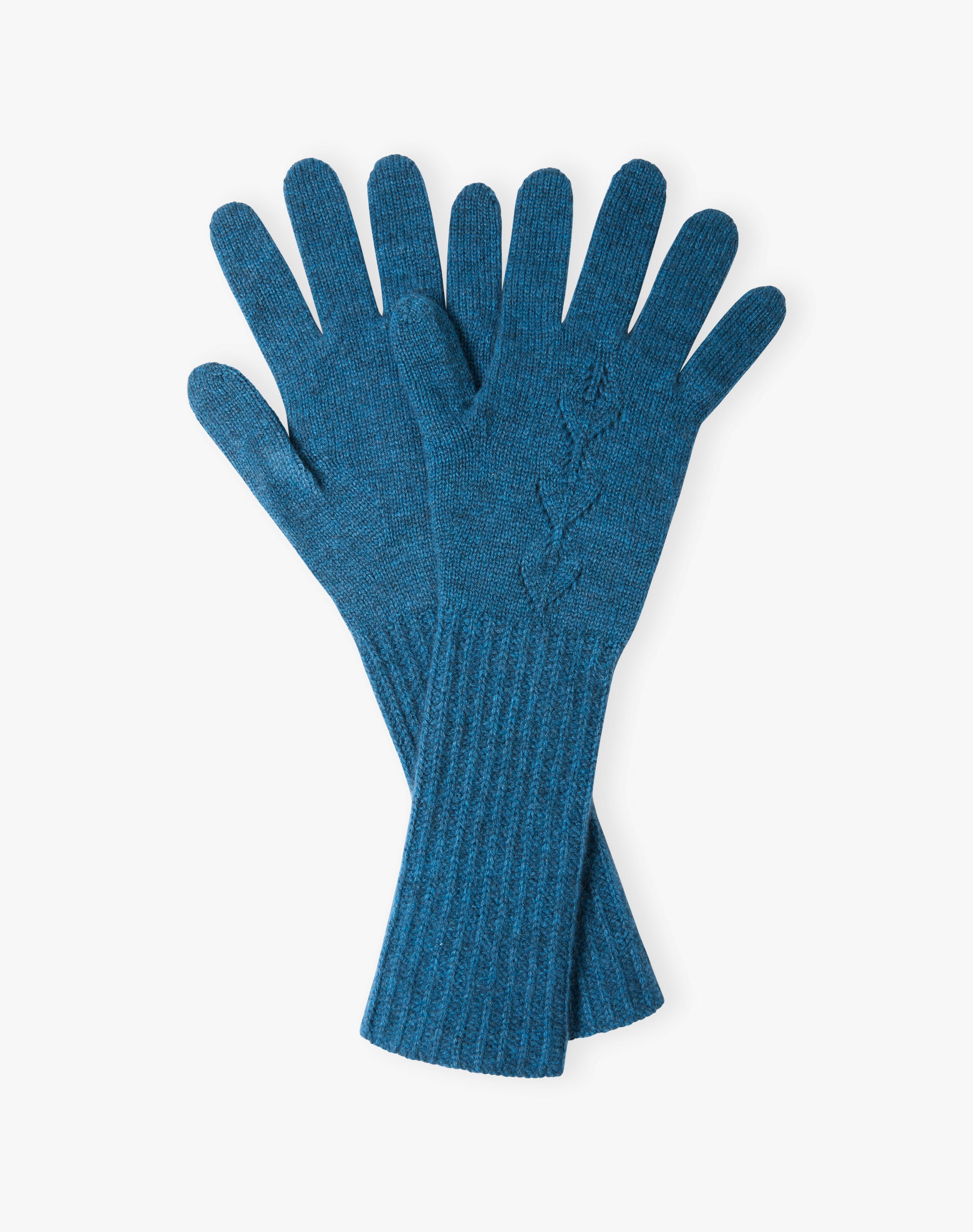 Women's Cashmere Long Pointelle Gloves