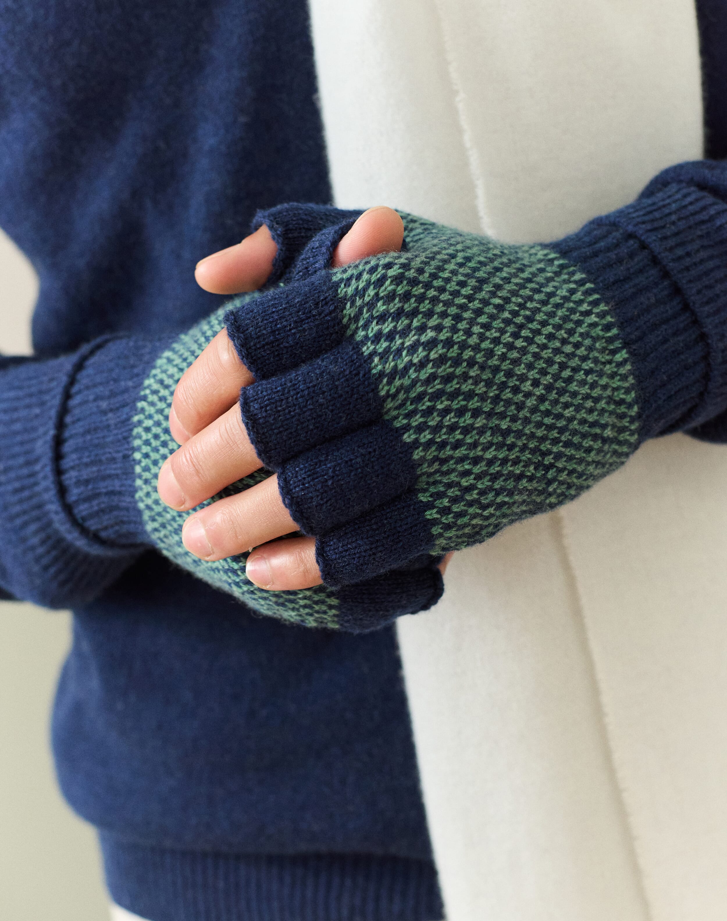 Men's Cashmere Fingerless Gloves