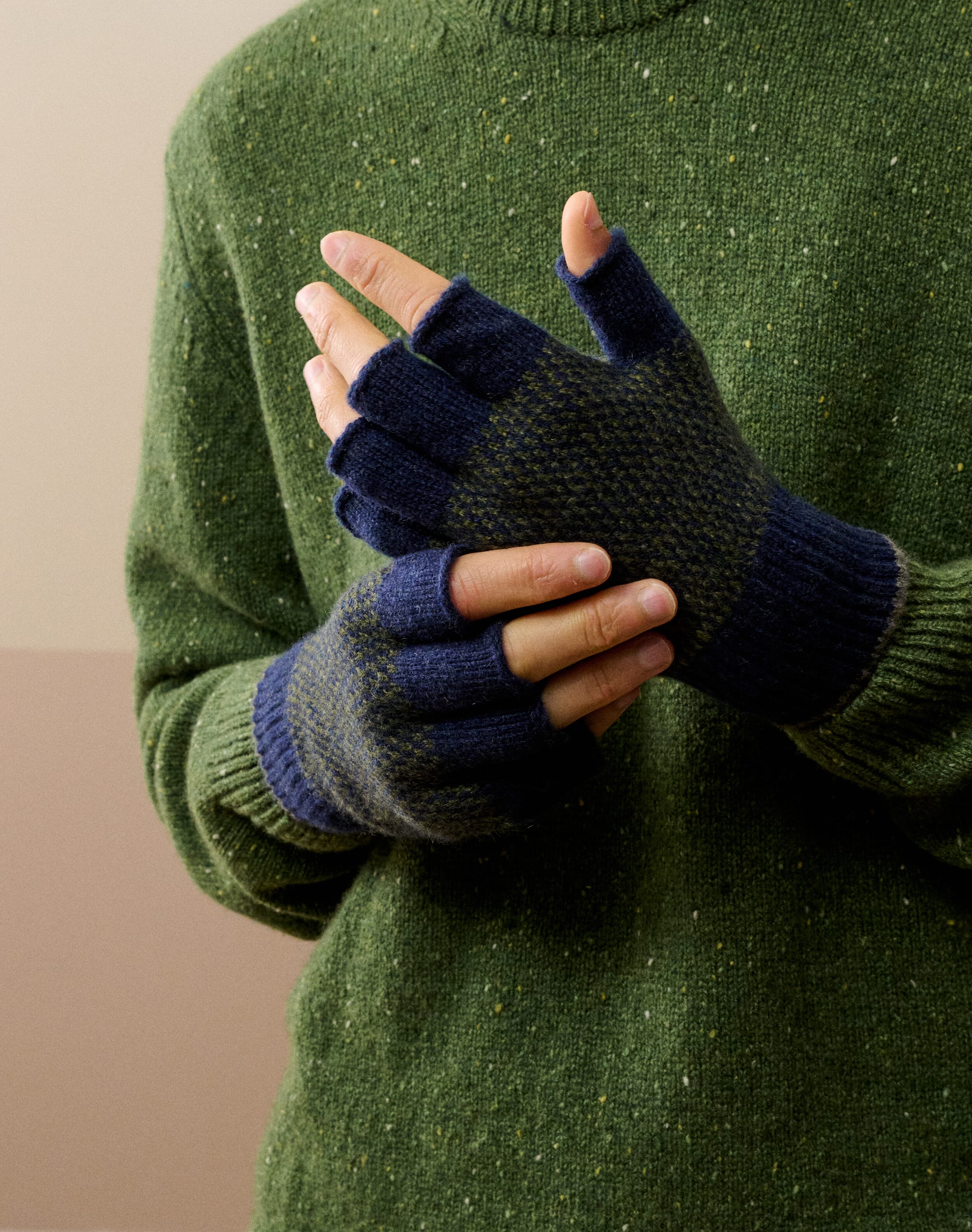 Men's Cashmere Fingerless Gloves