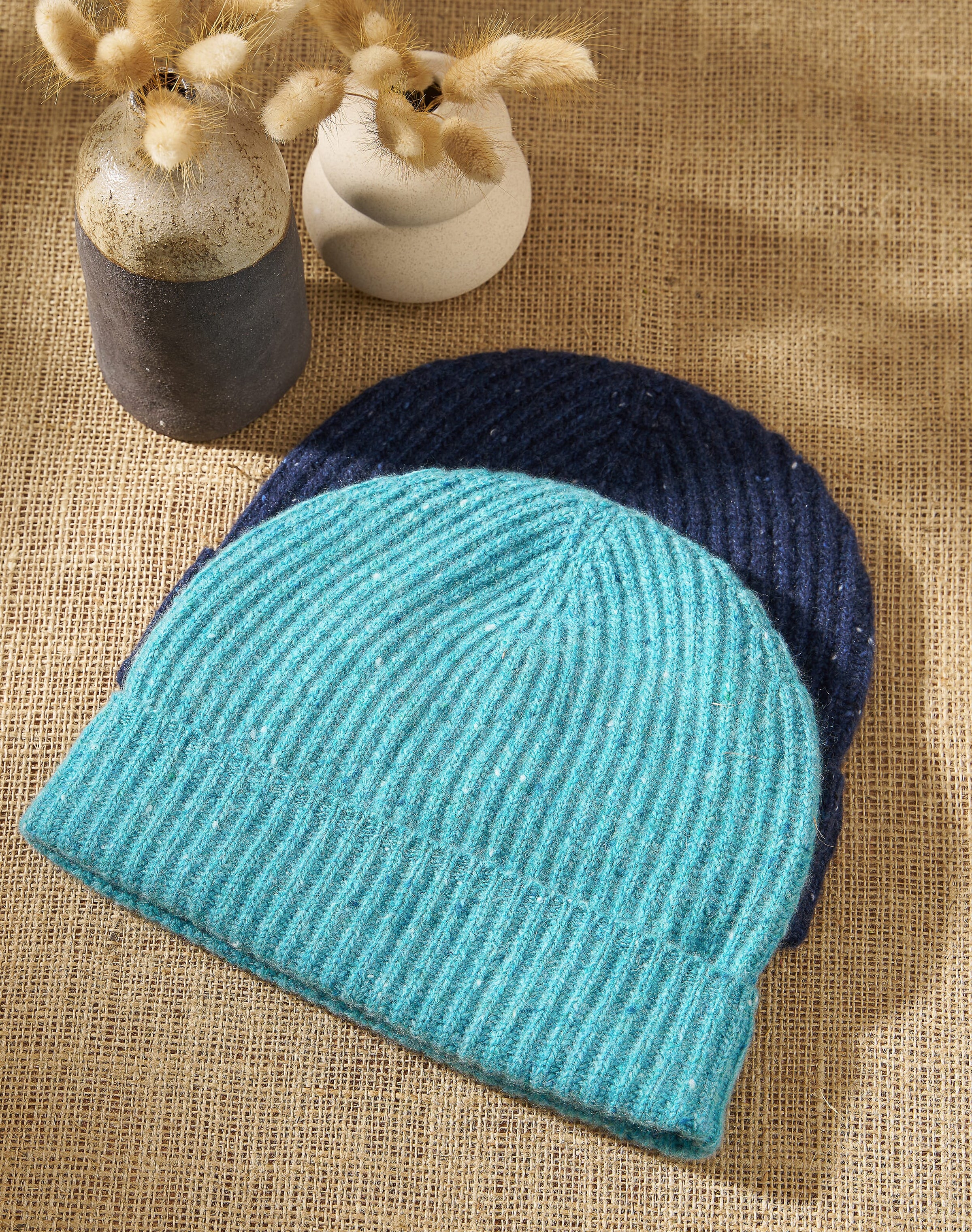 Cashmere Donegal Ribbed Hat