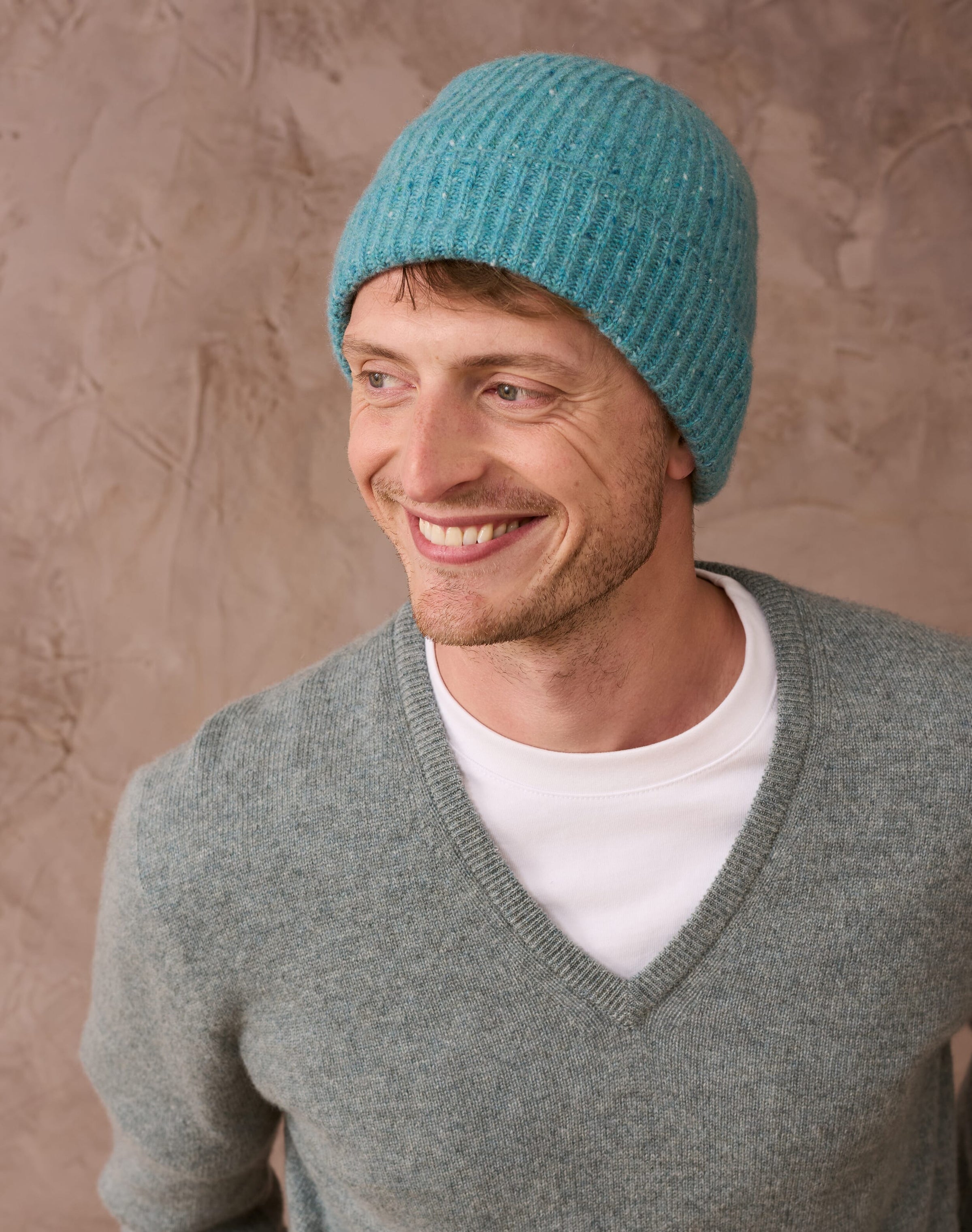 Cashmere Donegal Ribbed Hat