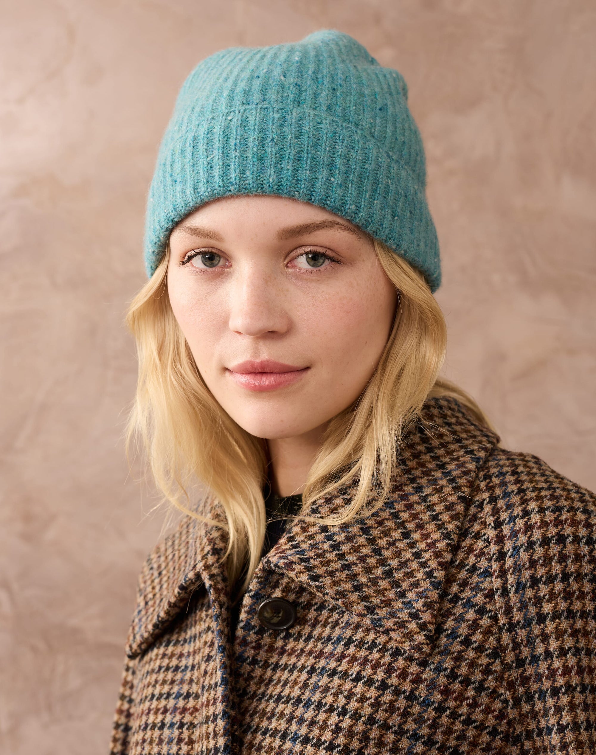 Cashmere Donegal Ribbed Hat