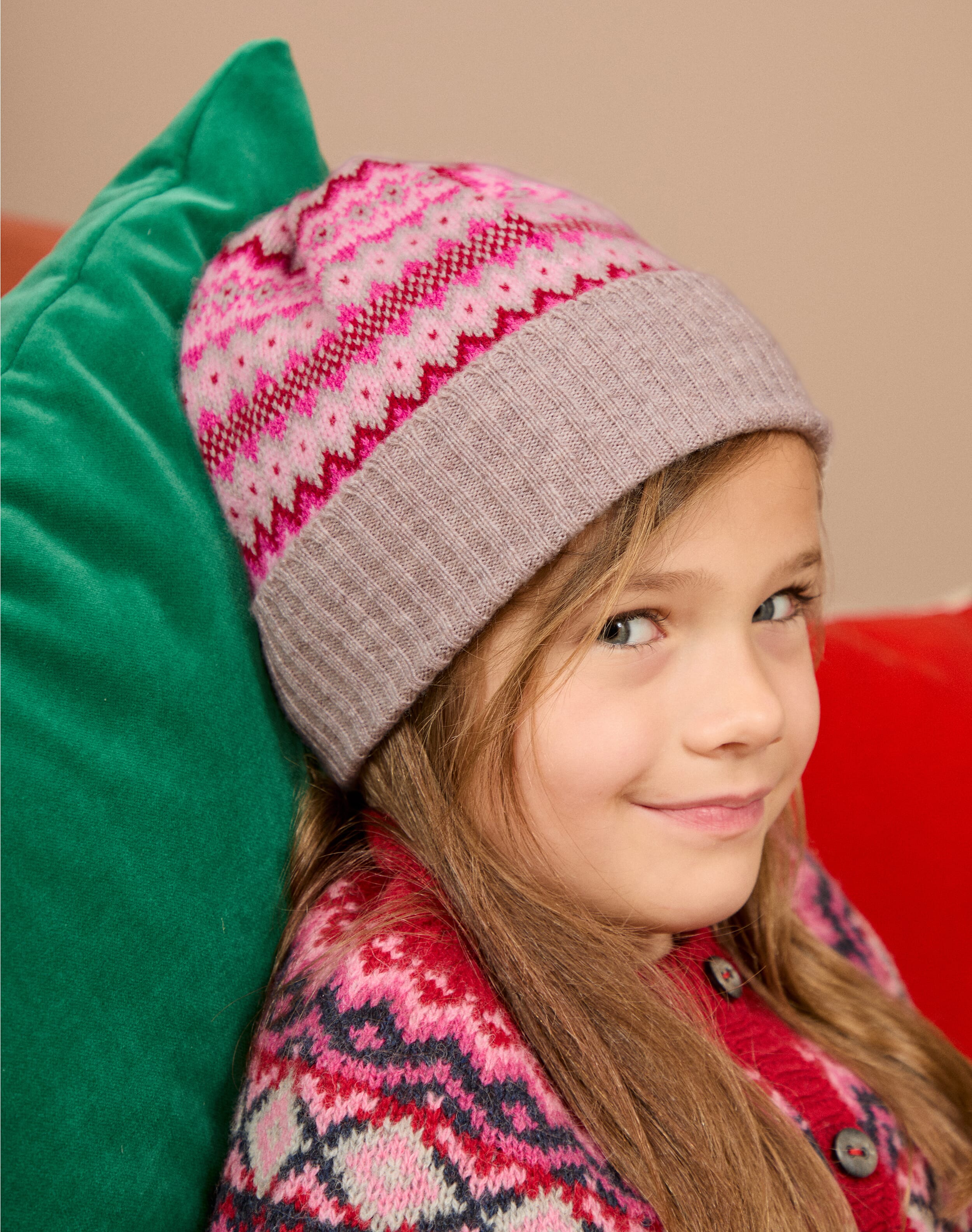 Cashmere Folk Fair Isle Beanie