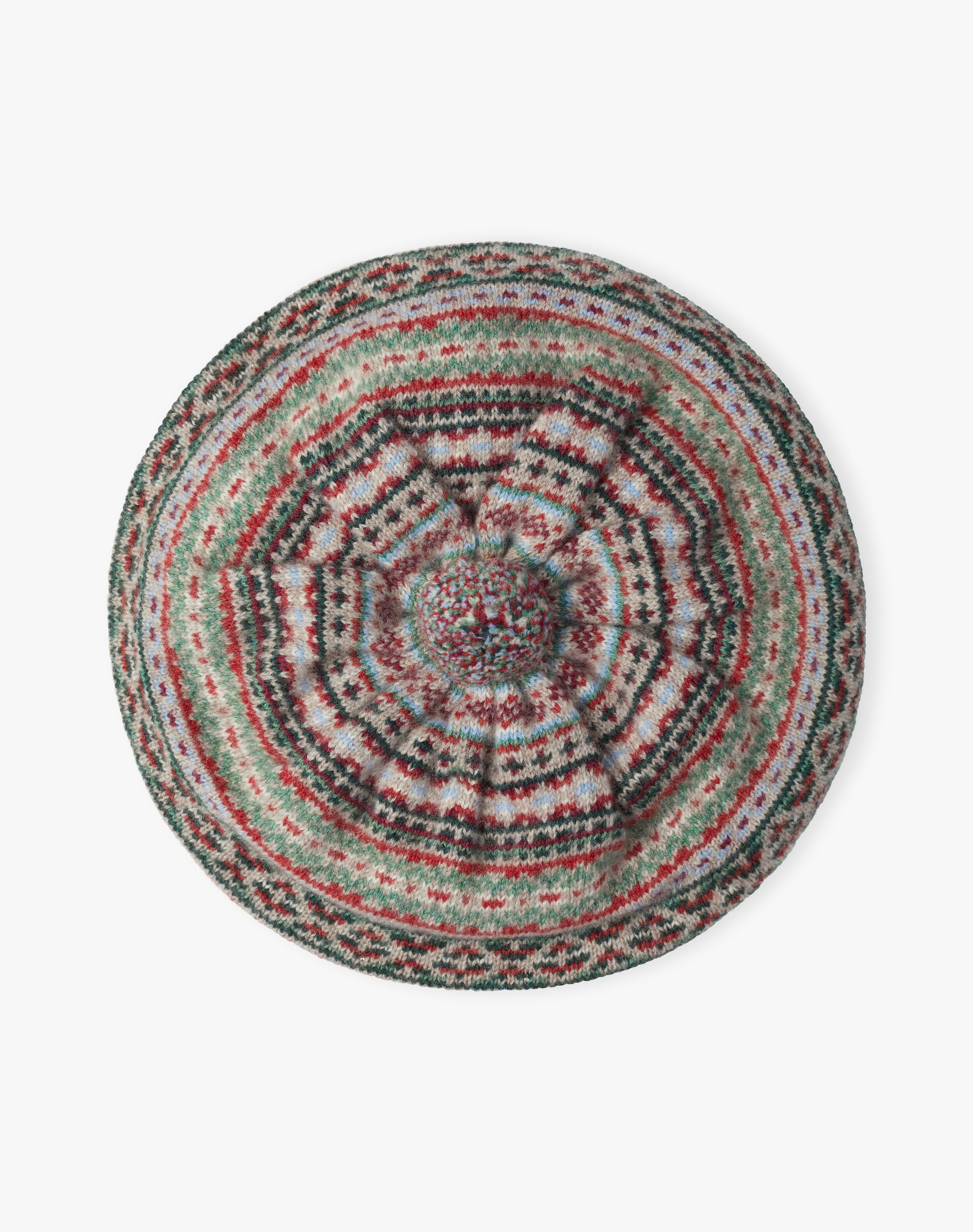 Cashmere Ditsy Fair Isle Beret
