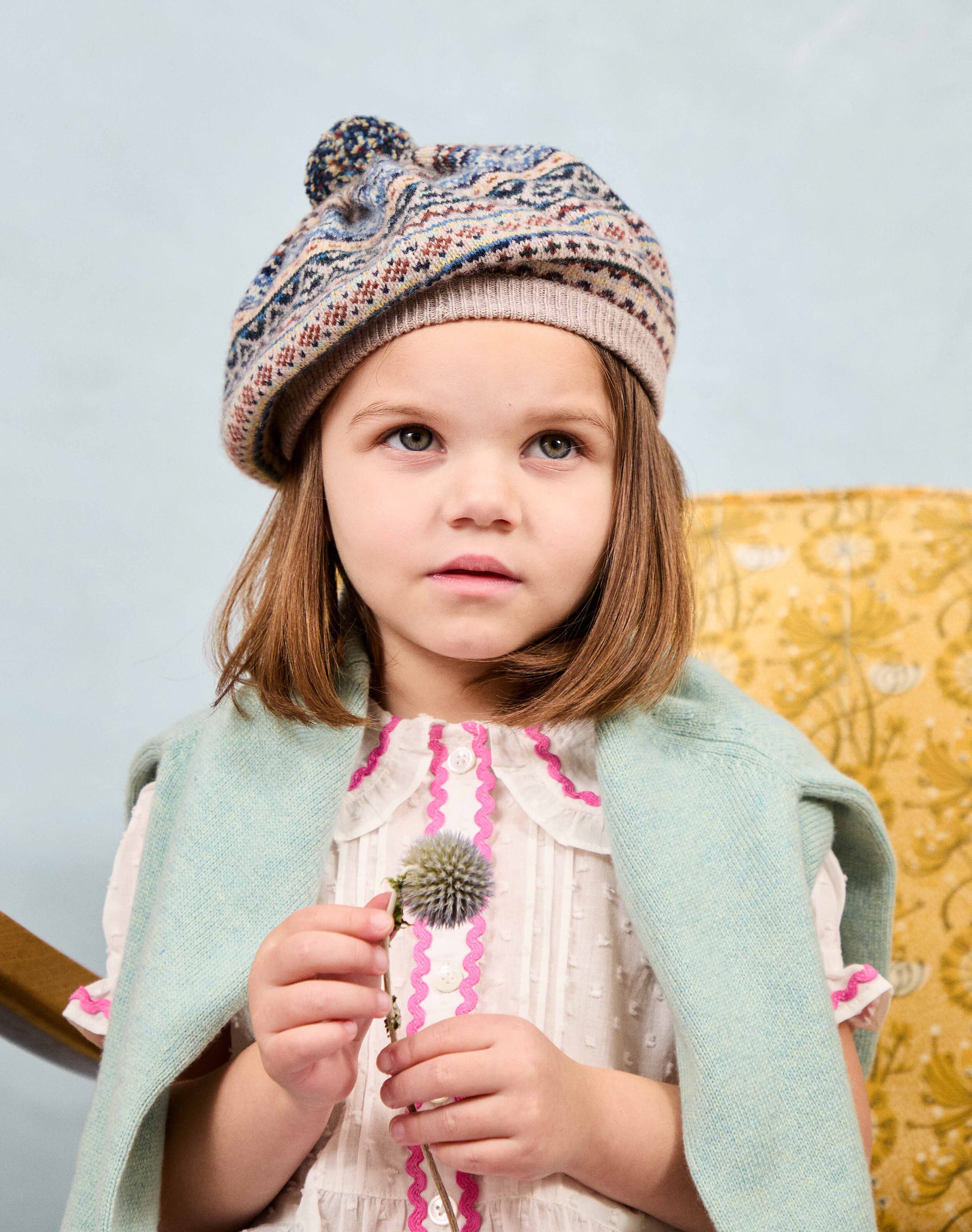 Cashmere Ditsy Fair Isle Beret