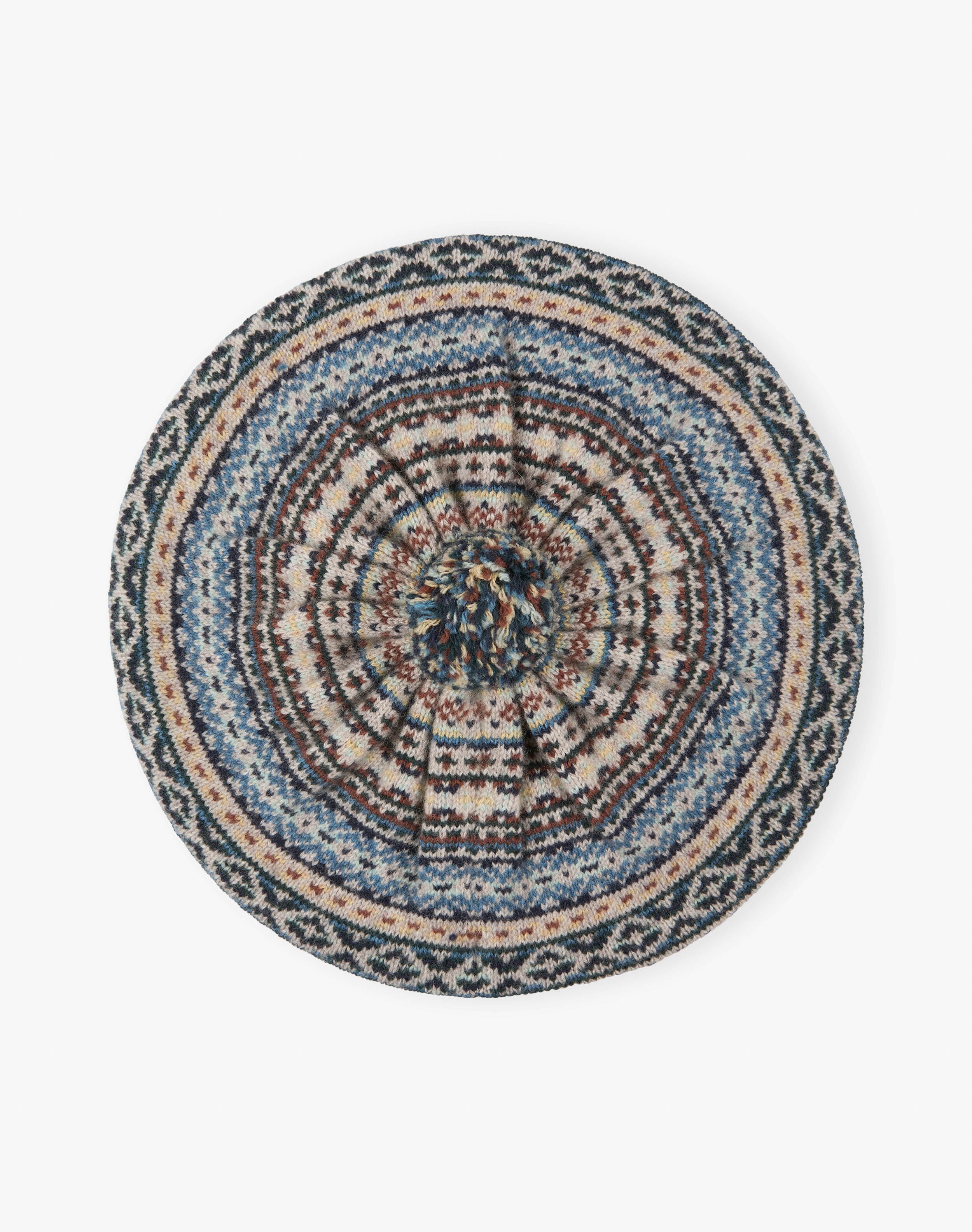 Cashmere Ditsy Fair Isle Beret