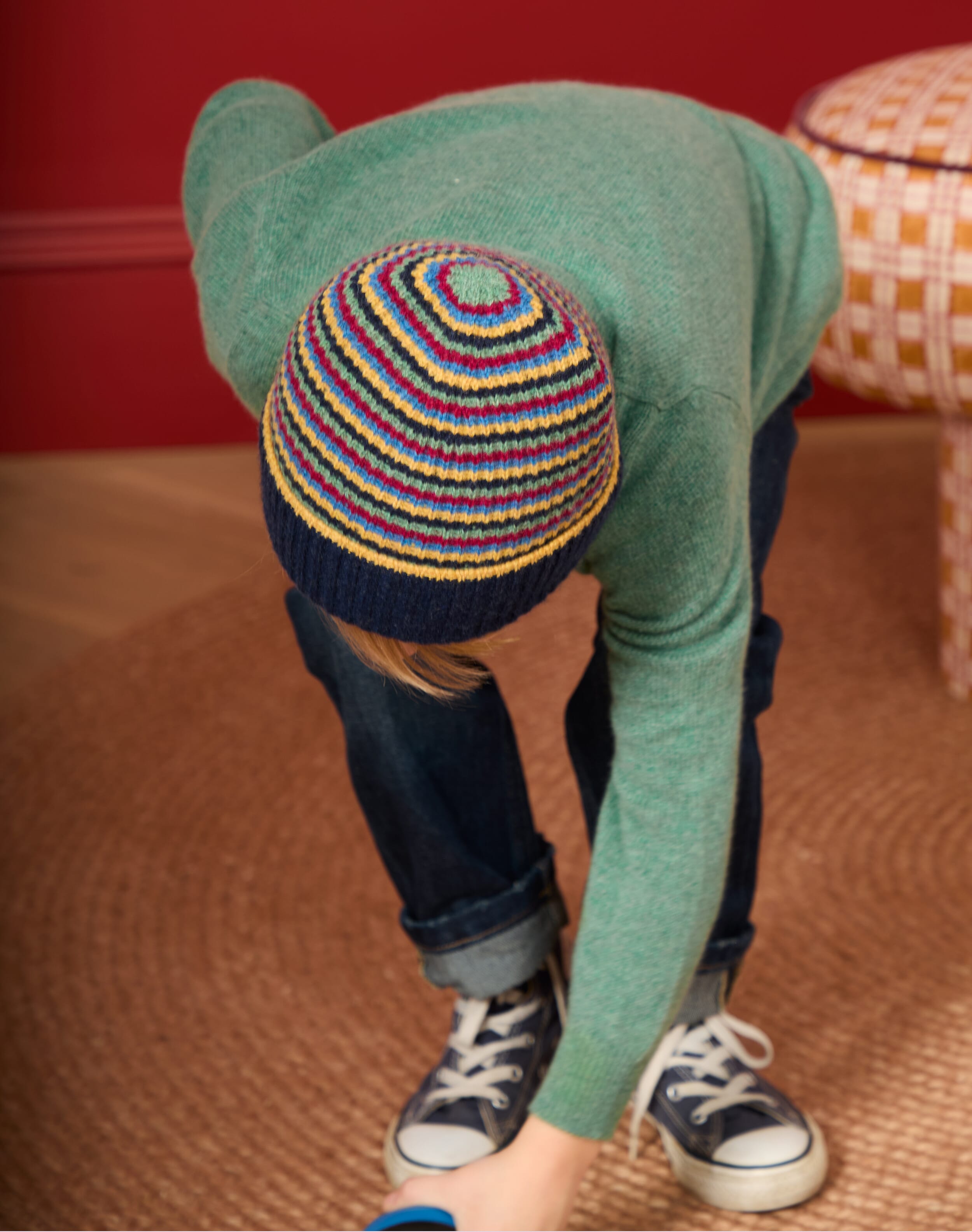 Cashmere Stripy Beanie