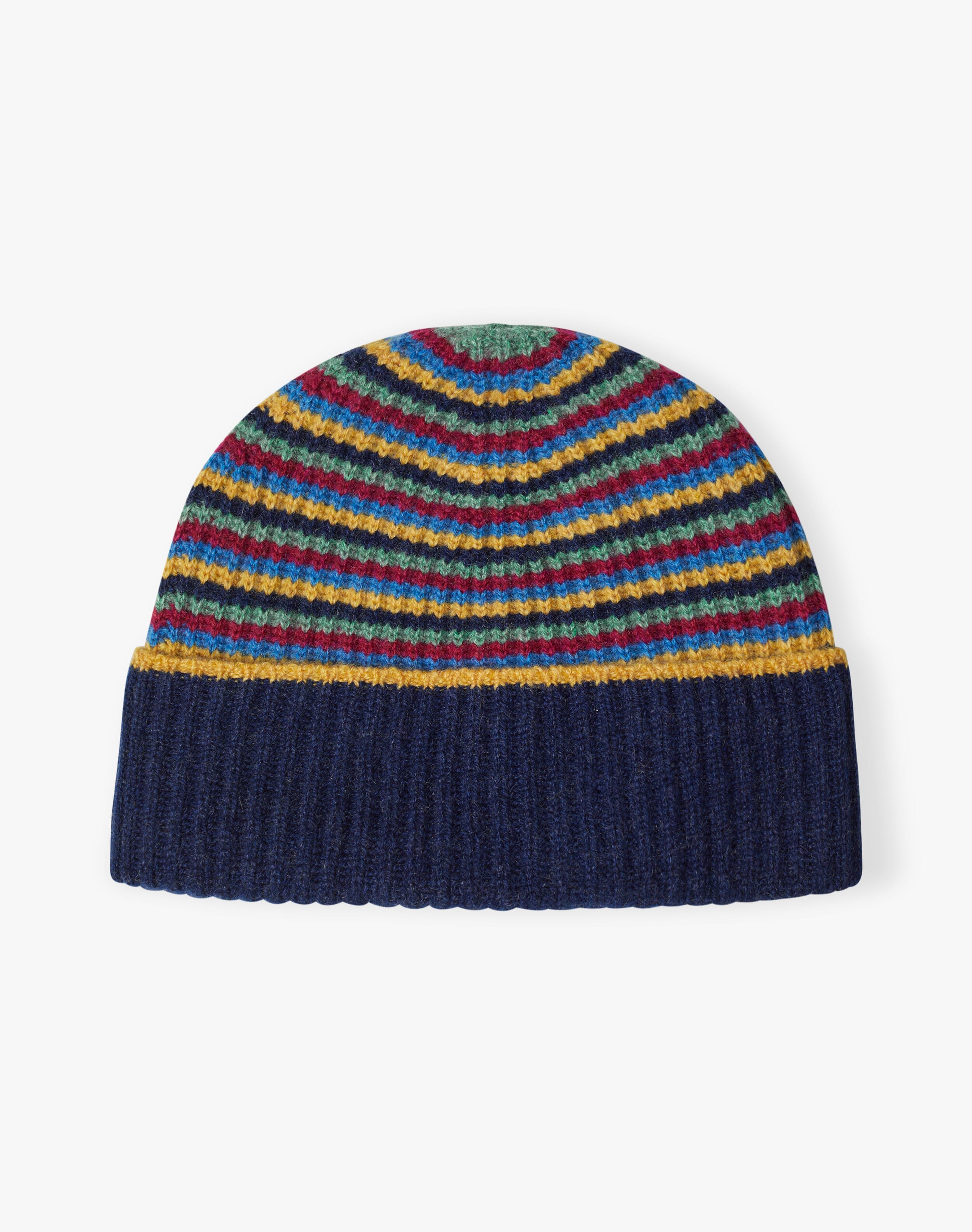 Cashmere Stripy Beanie