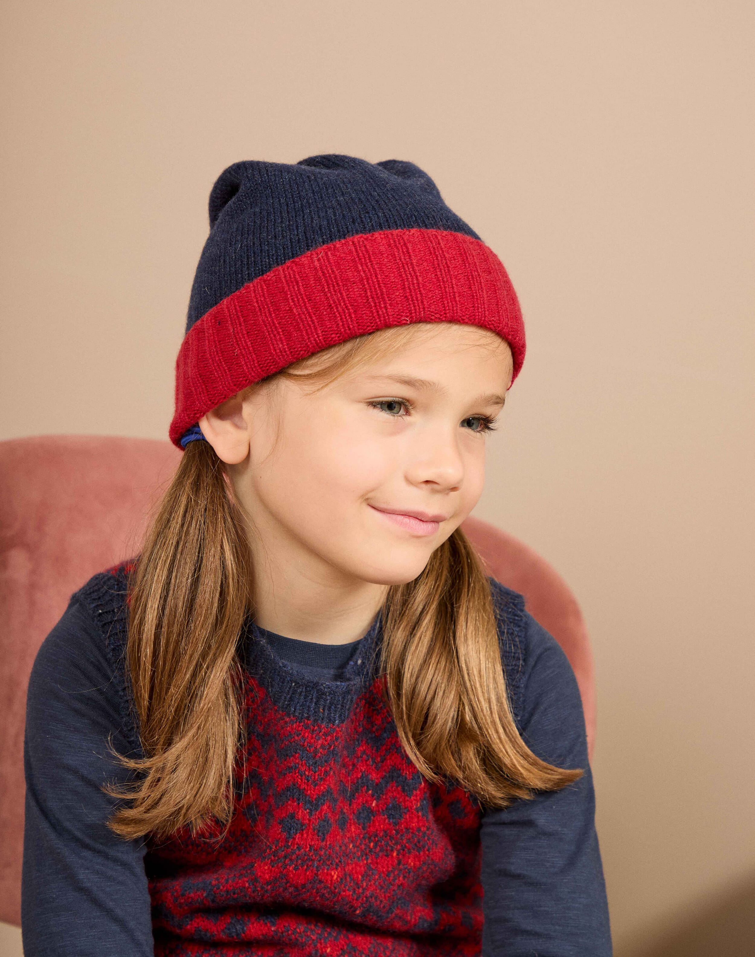Cashmere Colour Block Hat