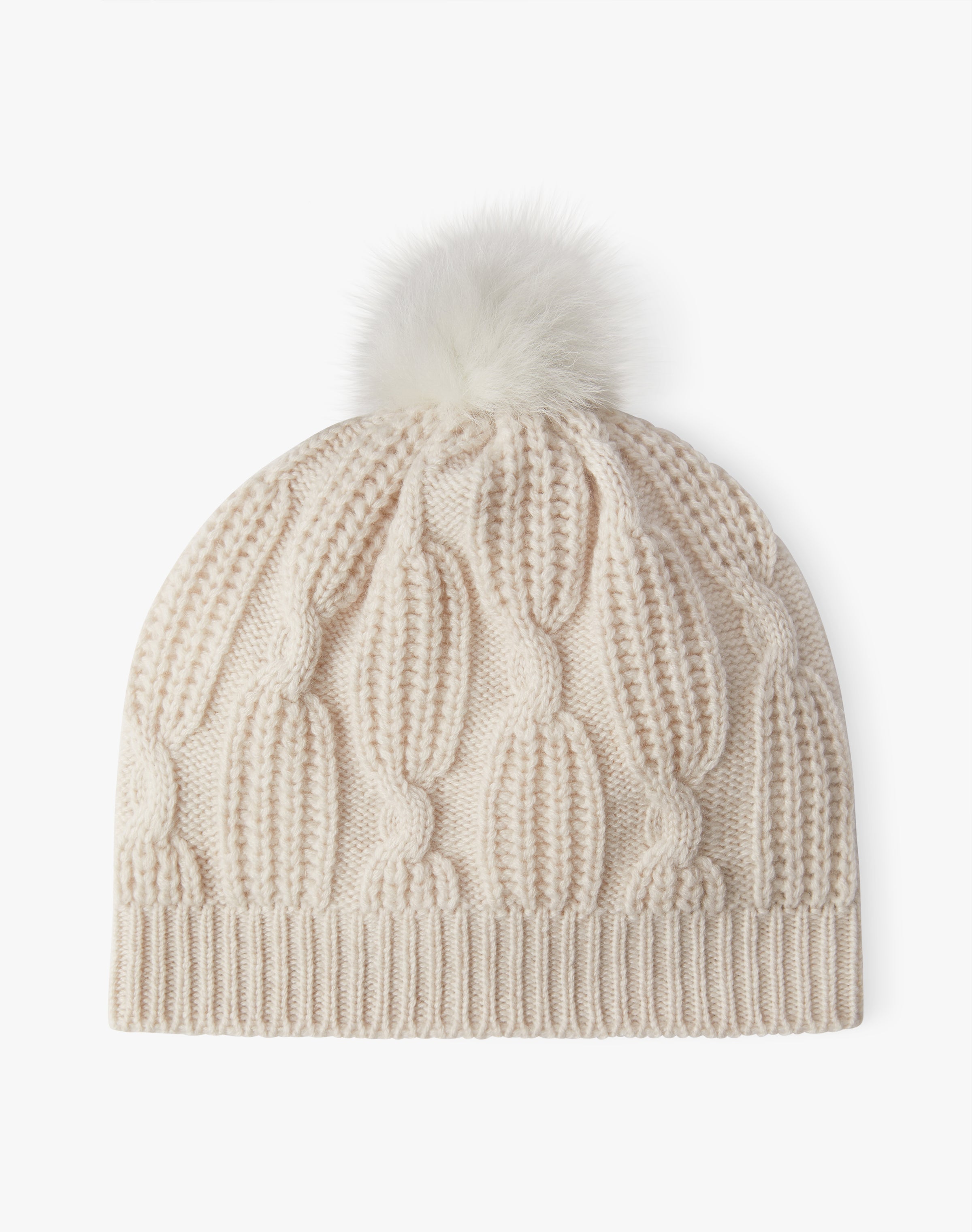 Cashmere & Sheepskin Pom Pom Beanie