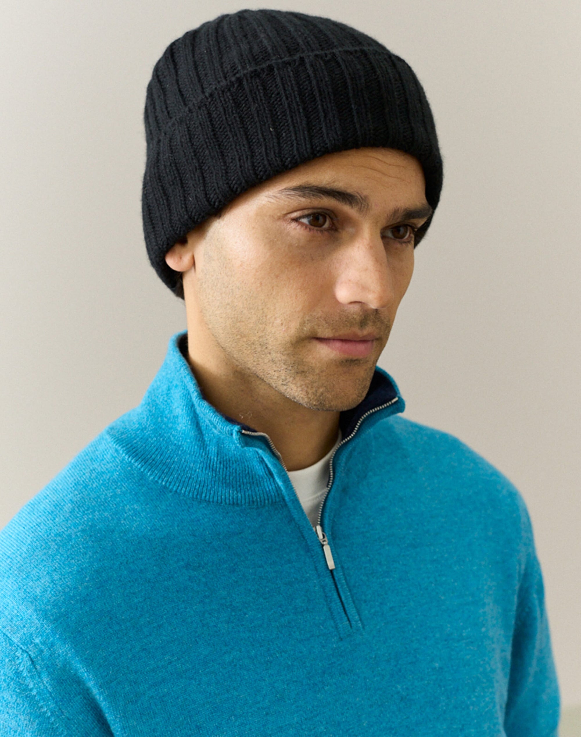 Cashmere Ribbed Hat