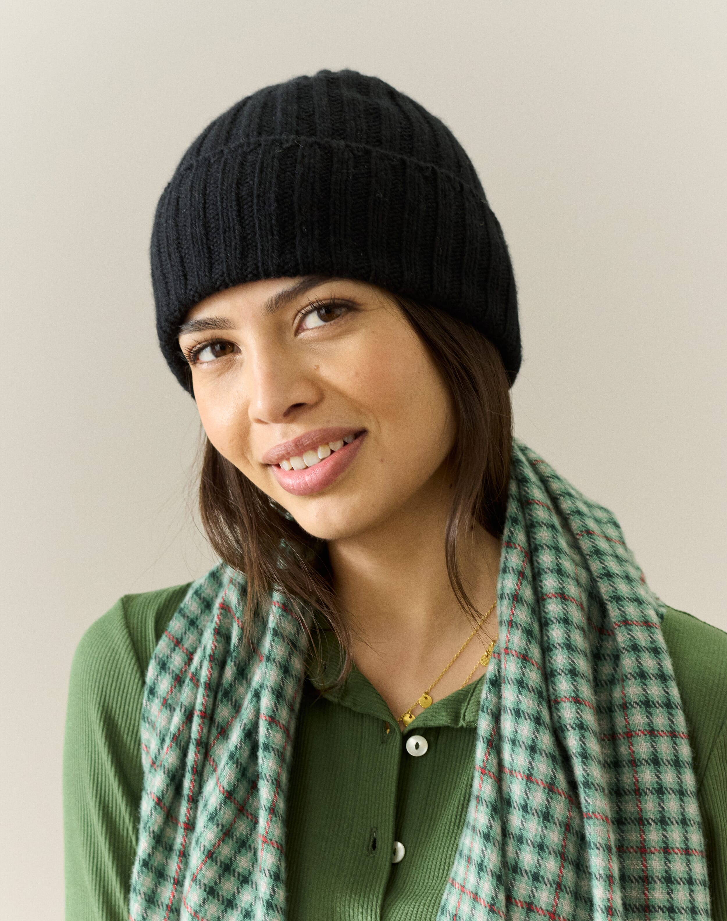 Cashmere Ribbed Hat