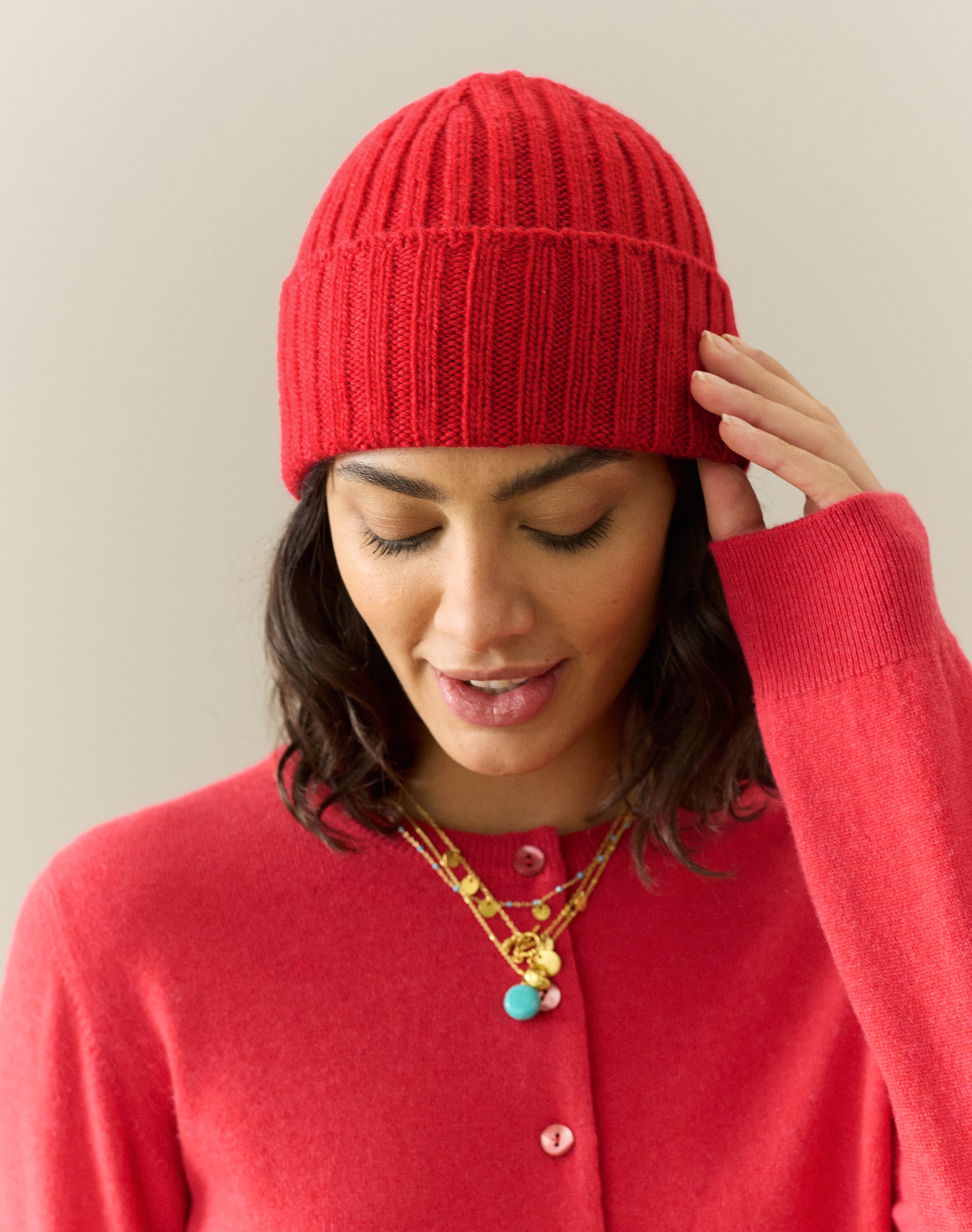 Cashmere Ribbed Hat