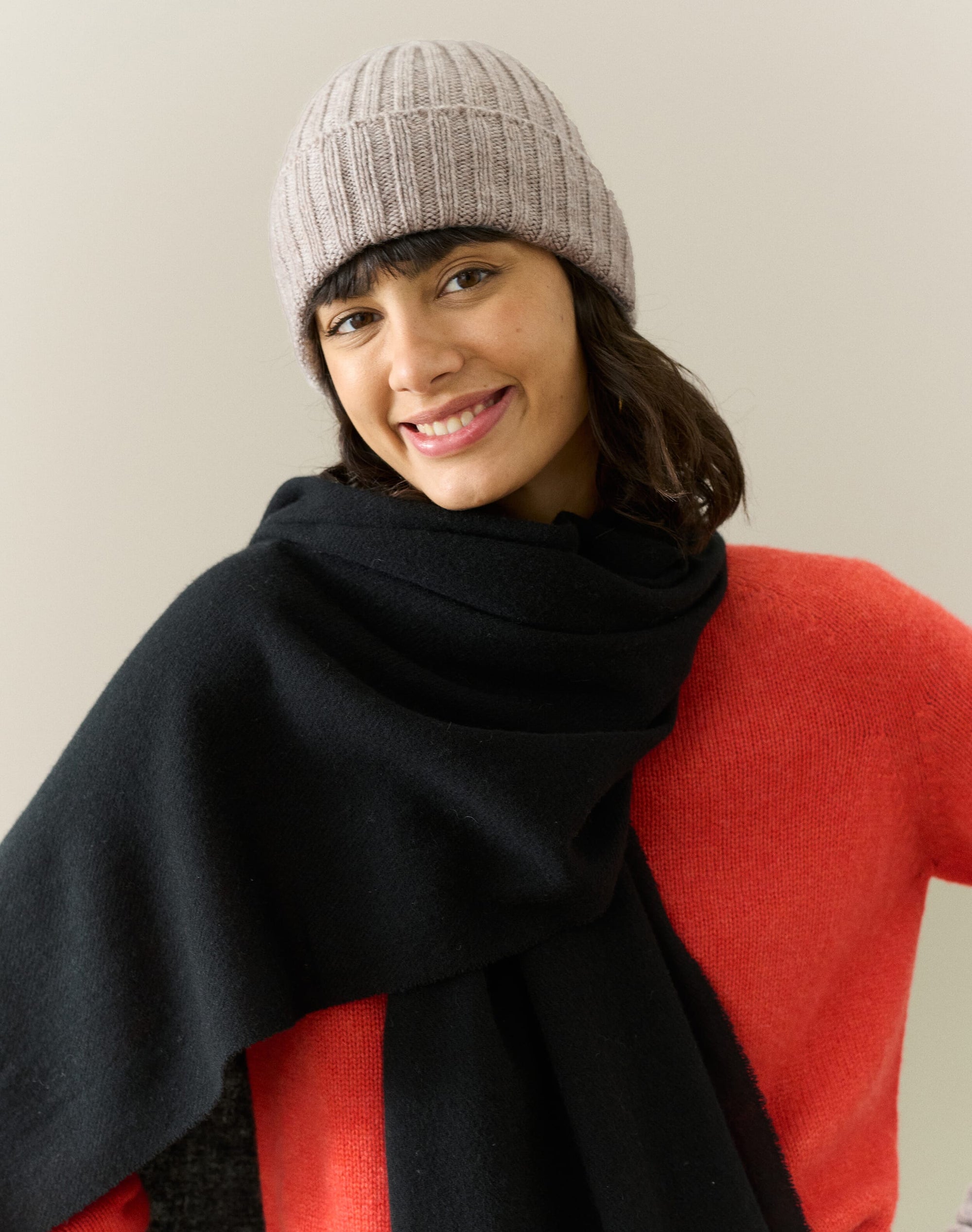 Cashmere Ribbed Hat