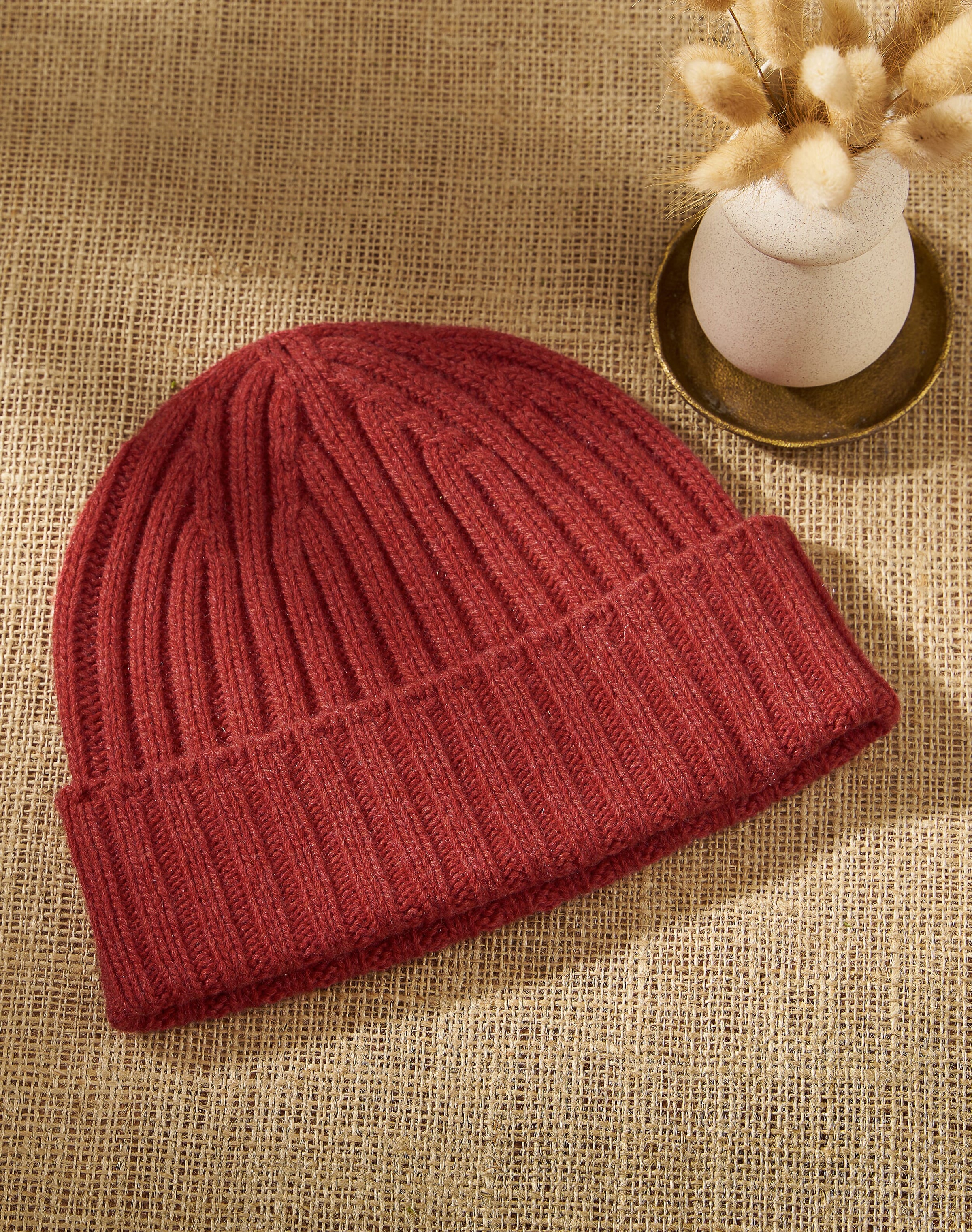 Cashmere Ribbed Hat