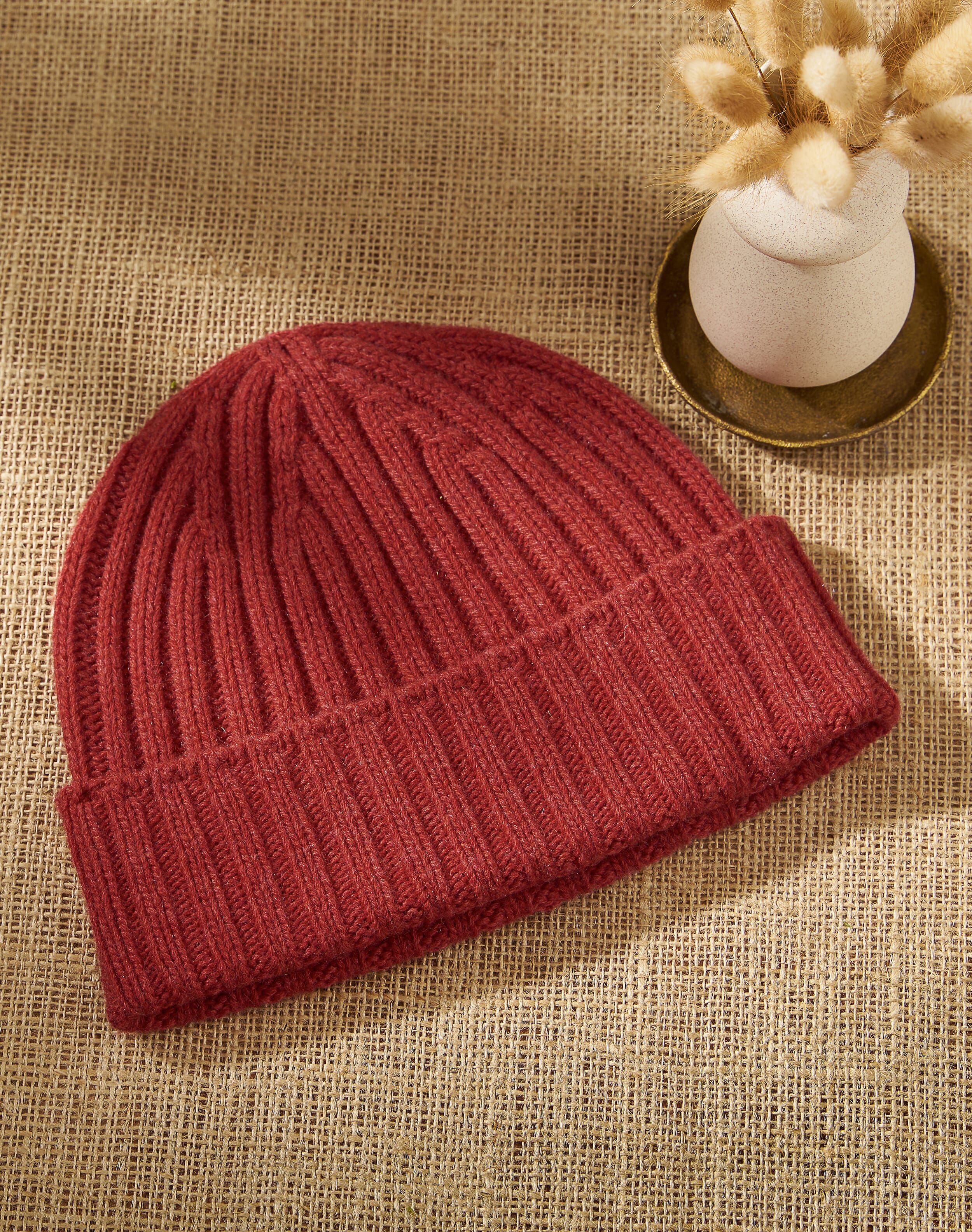 Cashmere Ribbed Hat