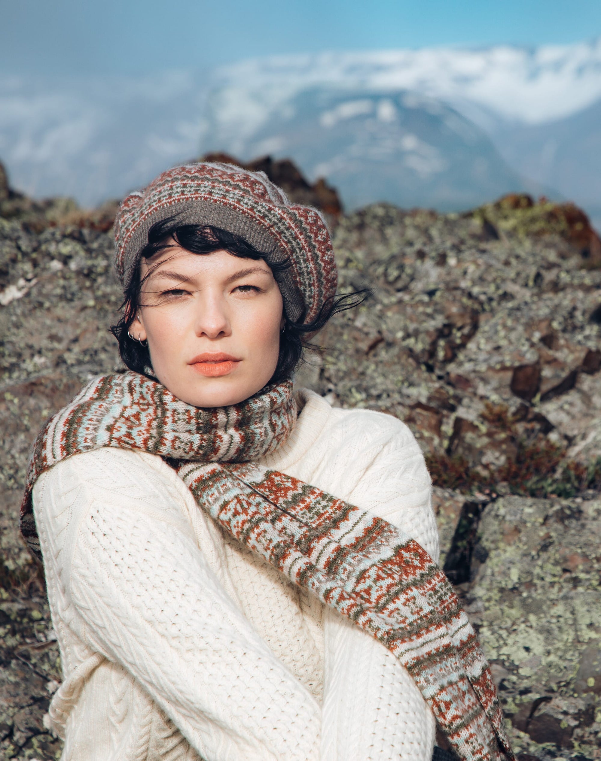 Cashmere Fair Isle Beret
