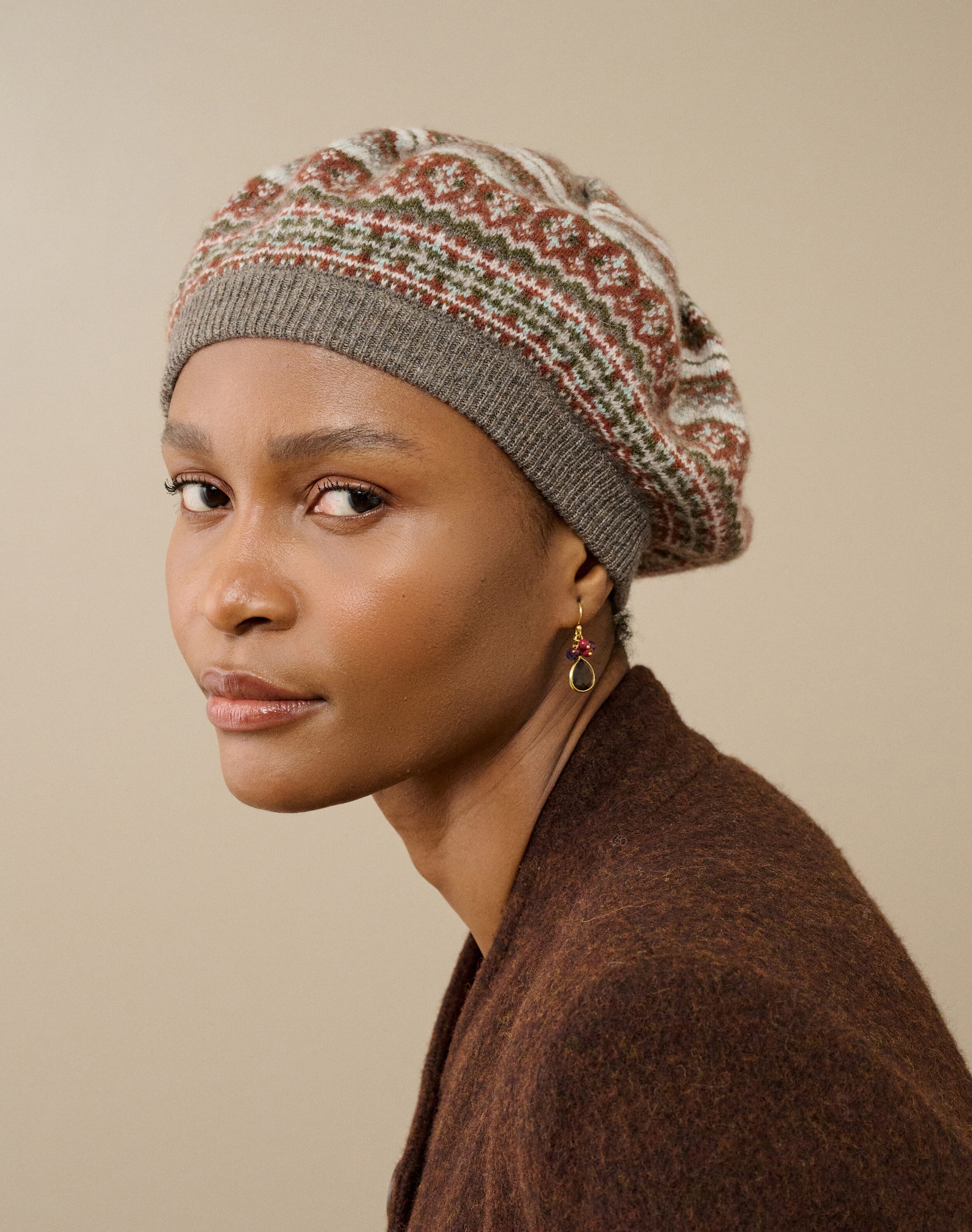 Cashmere Fair Isle Beret