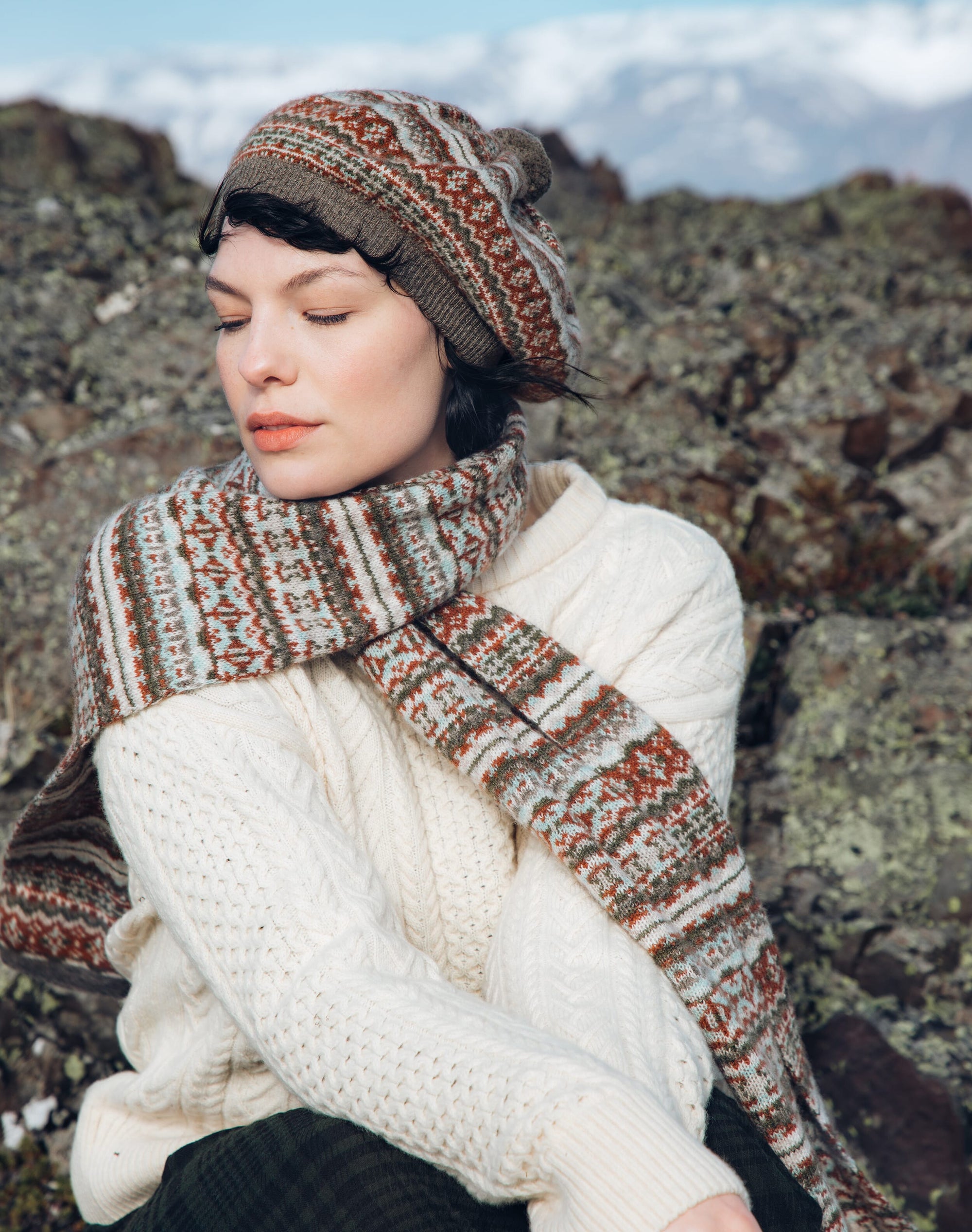 Cashmere Fair Isle Beret