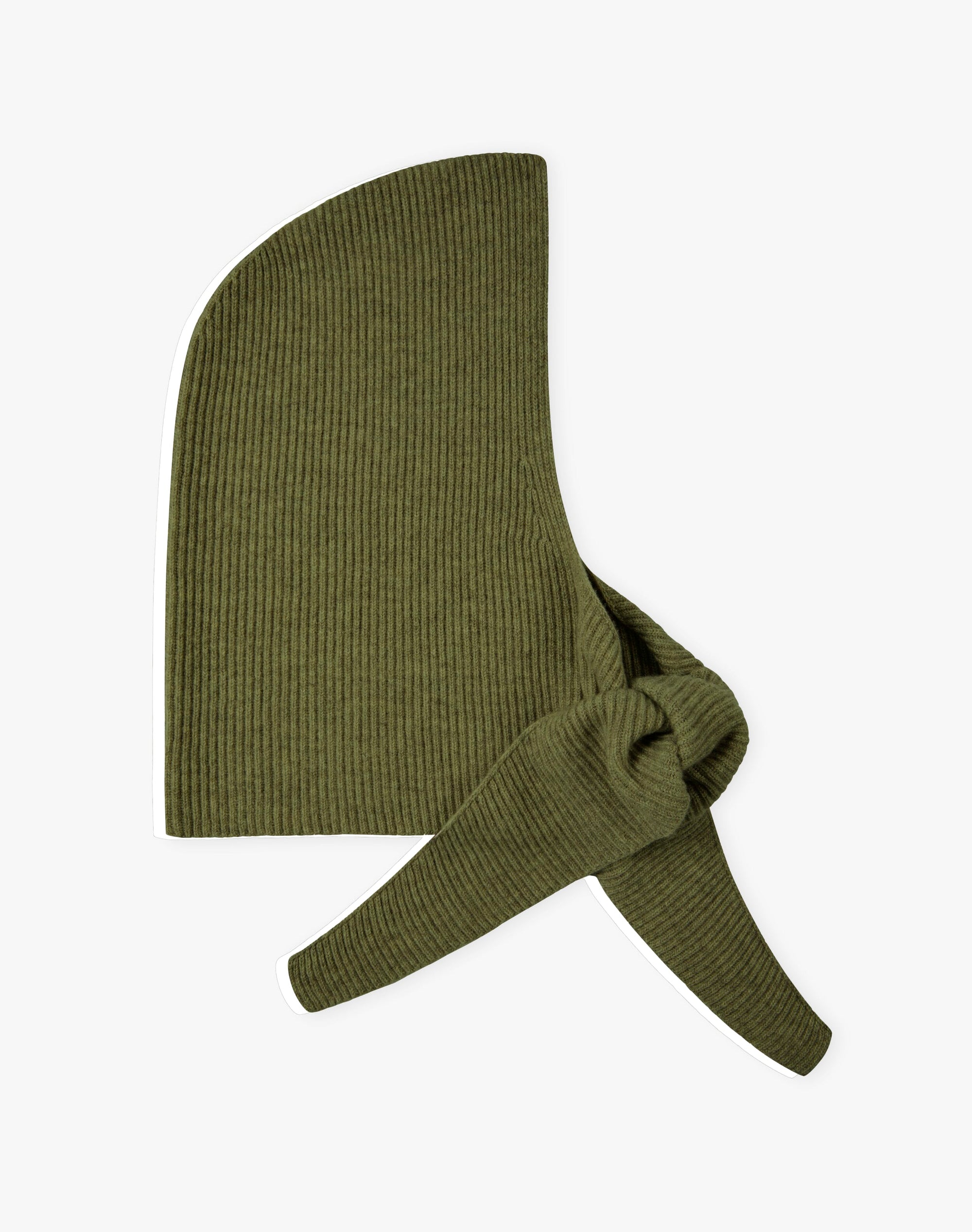 Cashmere Ribbed Hooded Scarf