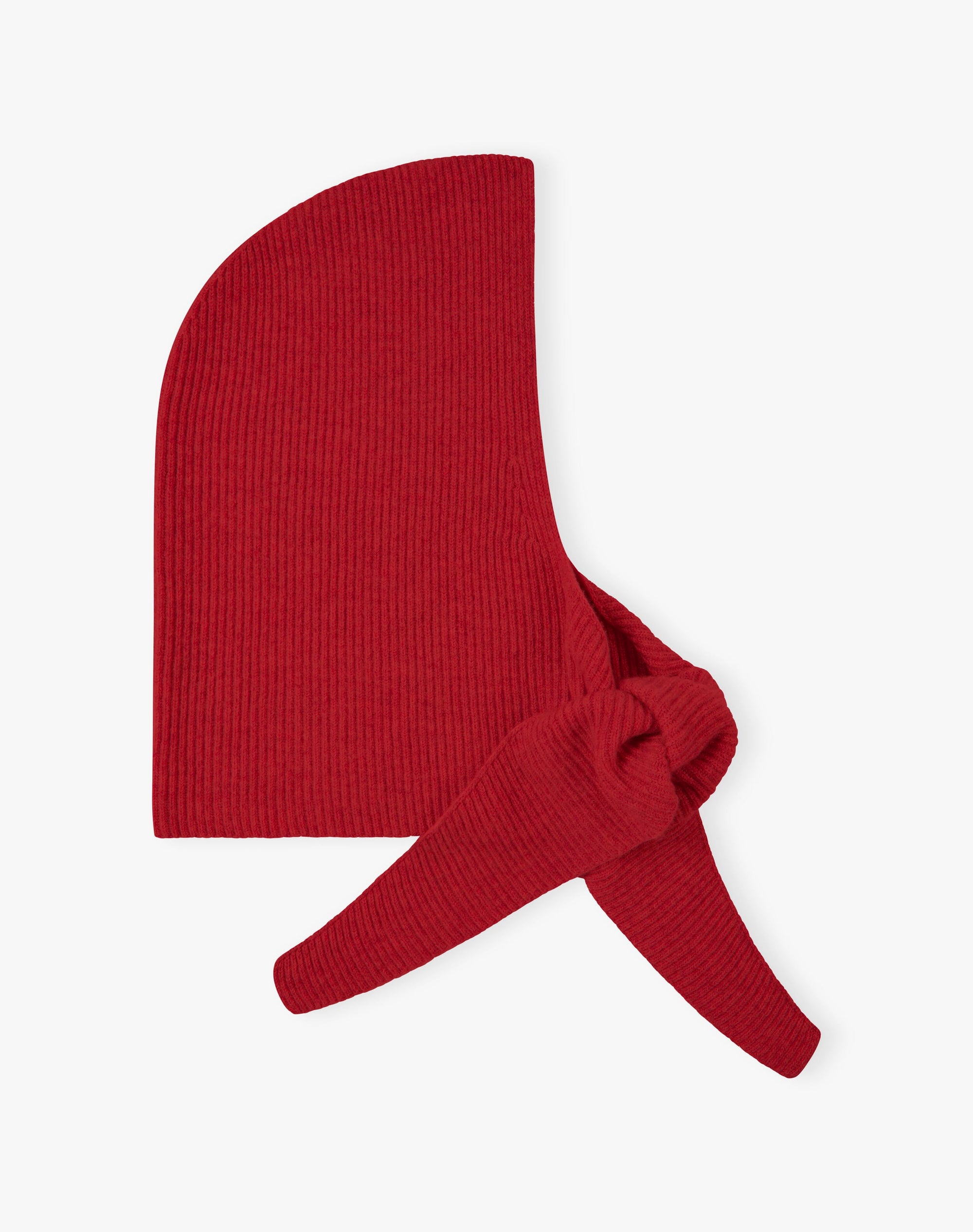 Cashmere Ribbed Hooded Scarf