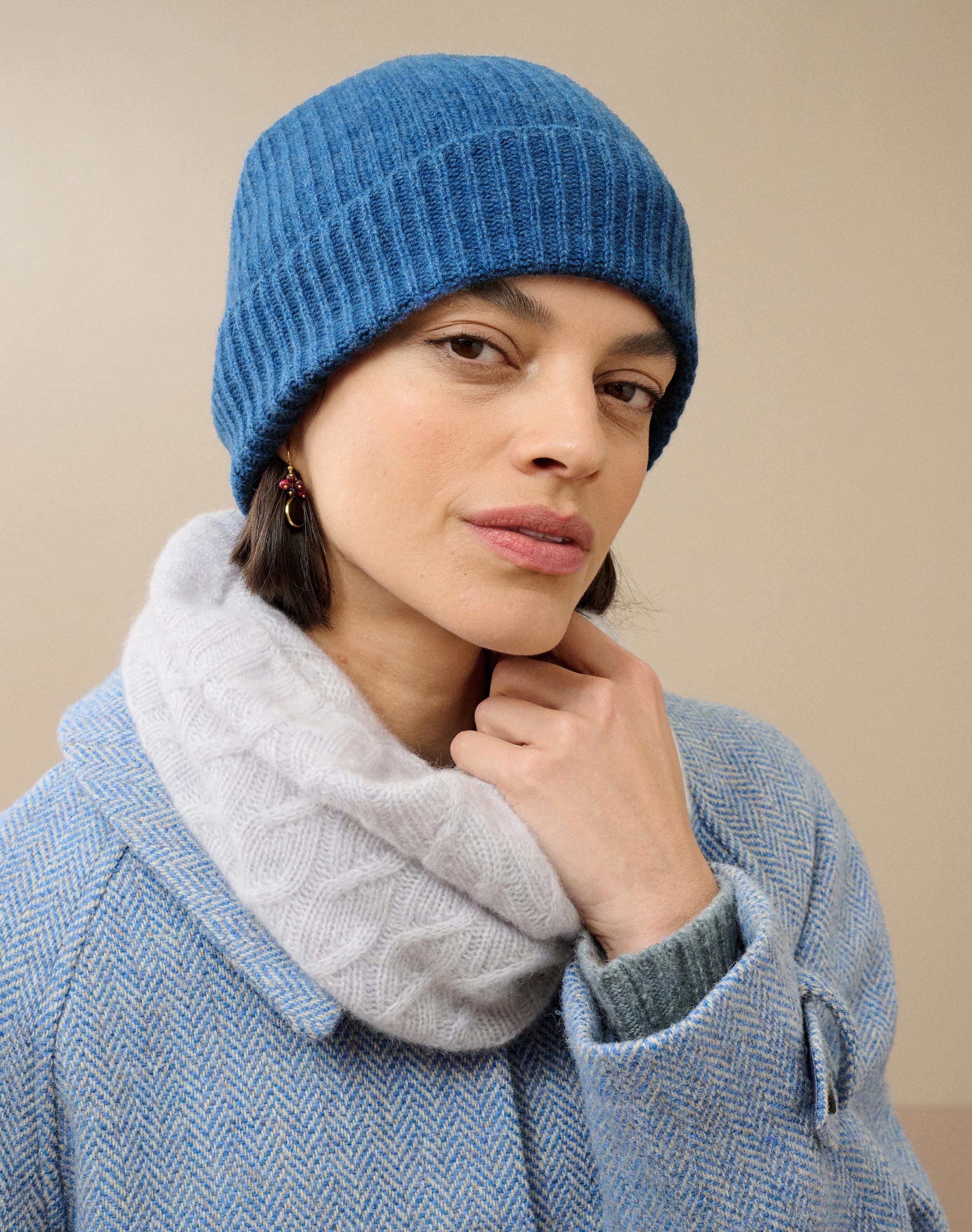 Cashmere Ribbed Hat