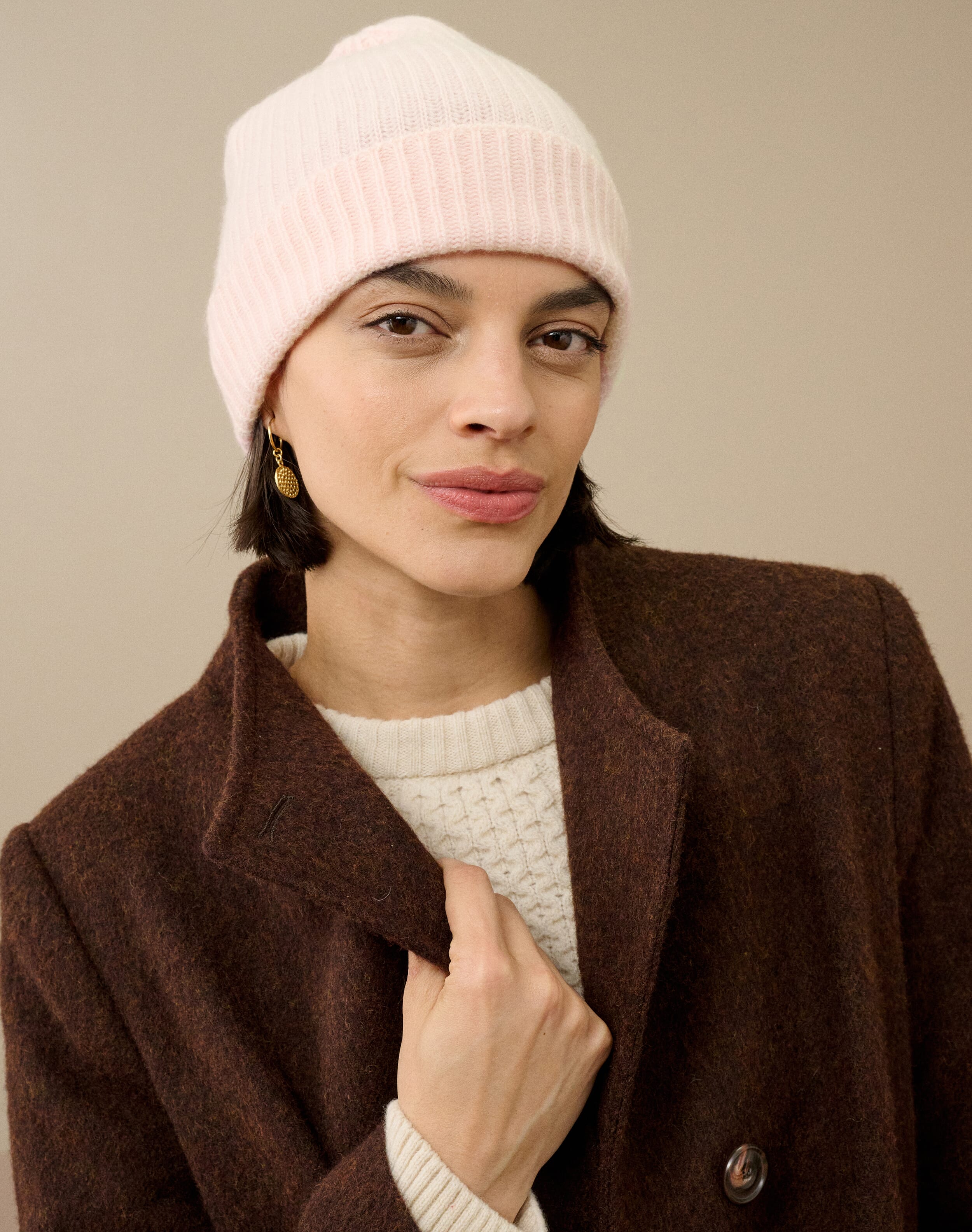 Cashmere Ribbed Hat
