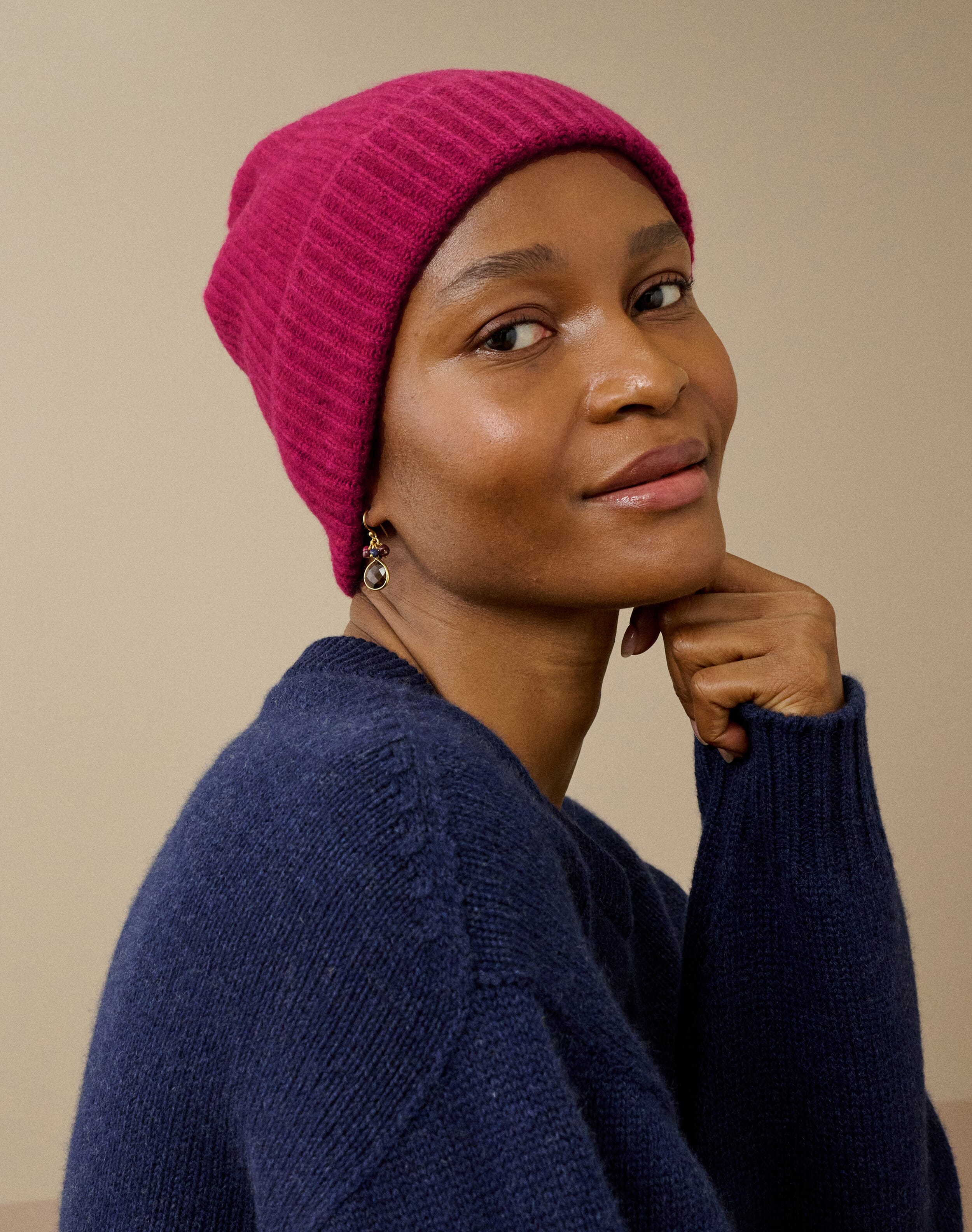 Cashmere Ribbed Hat