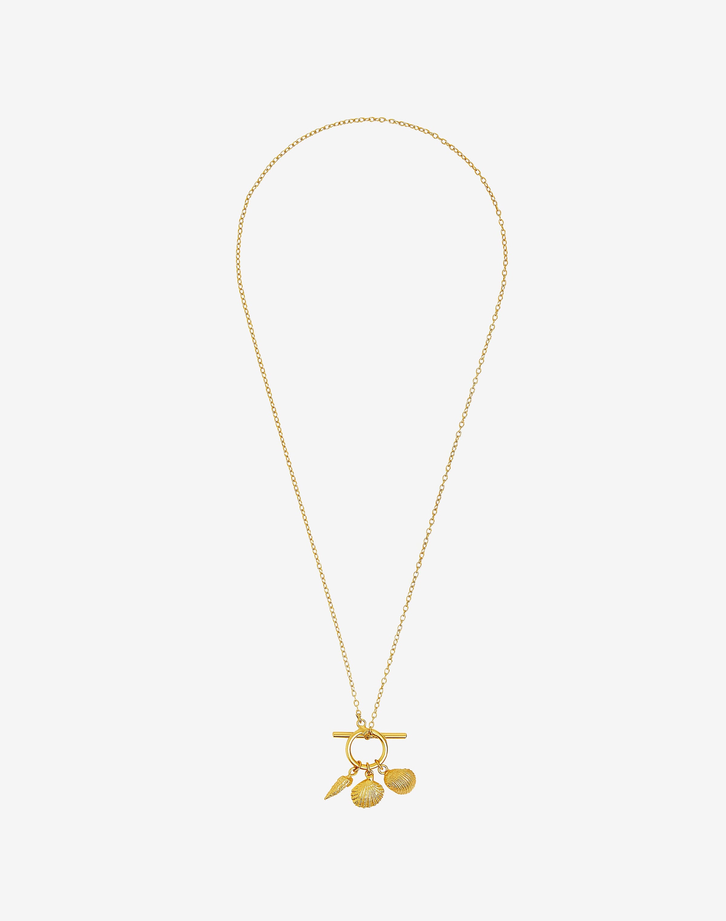 Shell Pendant T-Bar Necklace