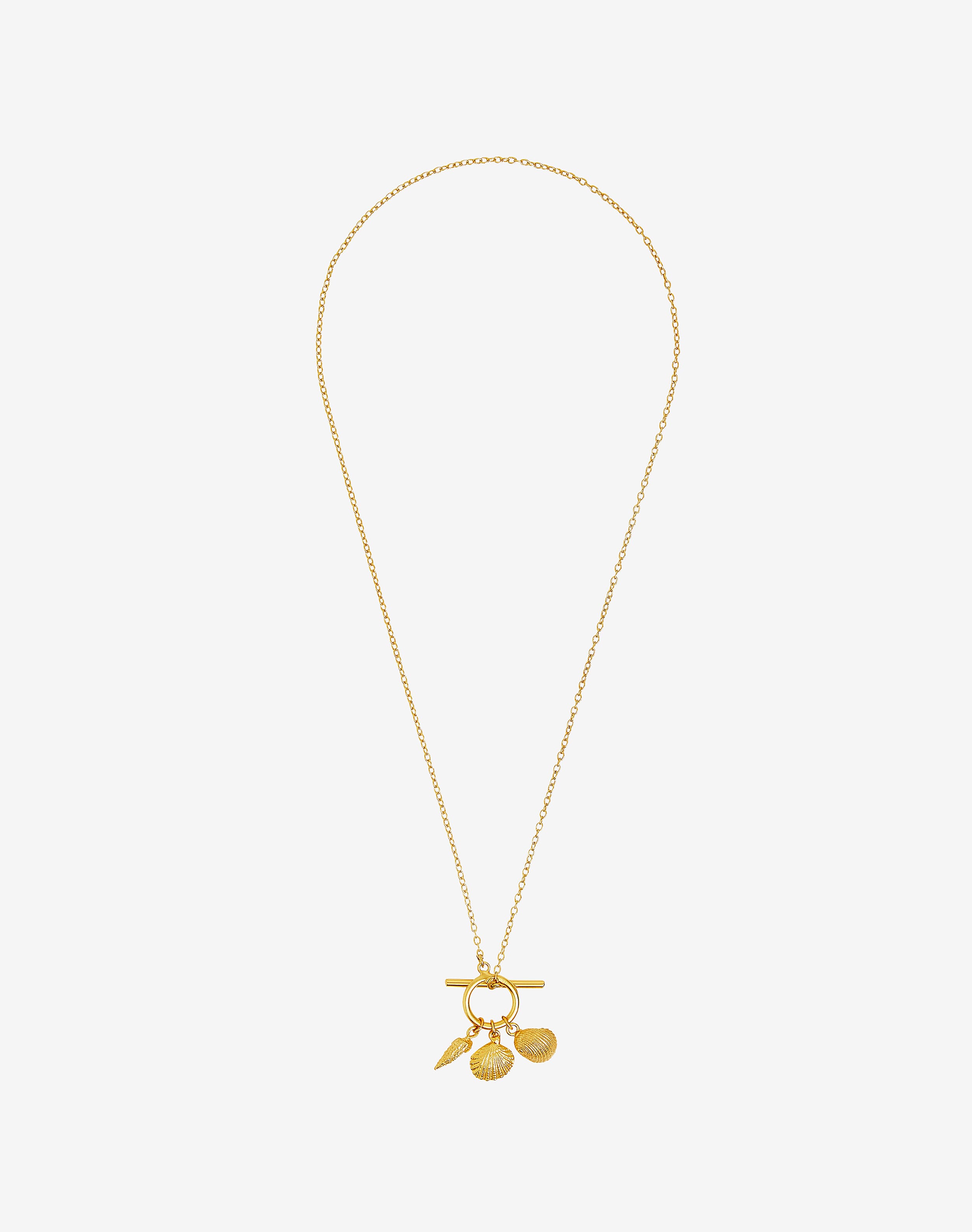 Shell Pendant T-Bar Necklace