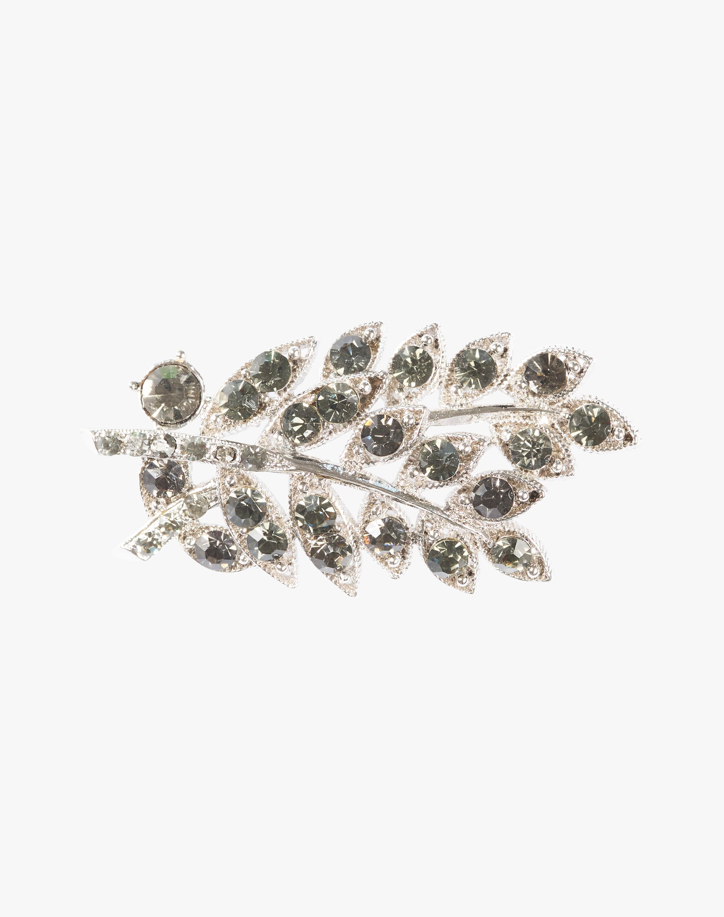 Crystal Leaf Brooch